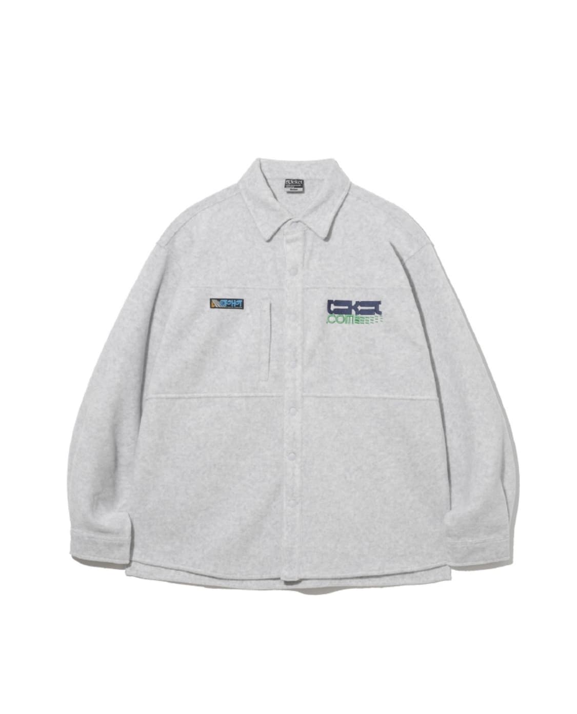 테켓 TKT 플리스 셔츠-멜란지 그레이 상품이미지1