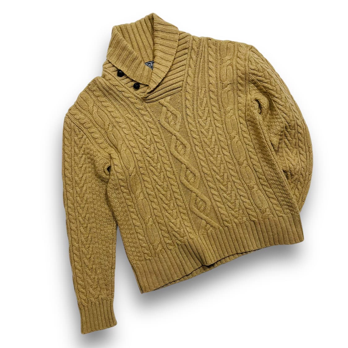 폴로 랄프로렌 숄카라 피셔맨 꽈배기 램스 울 니트 상품이미지1