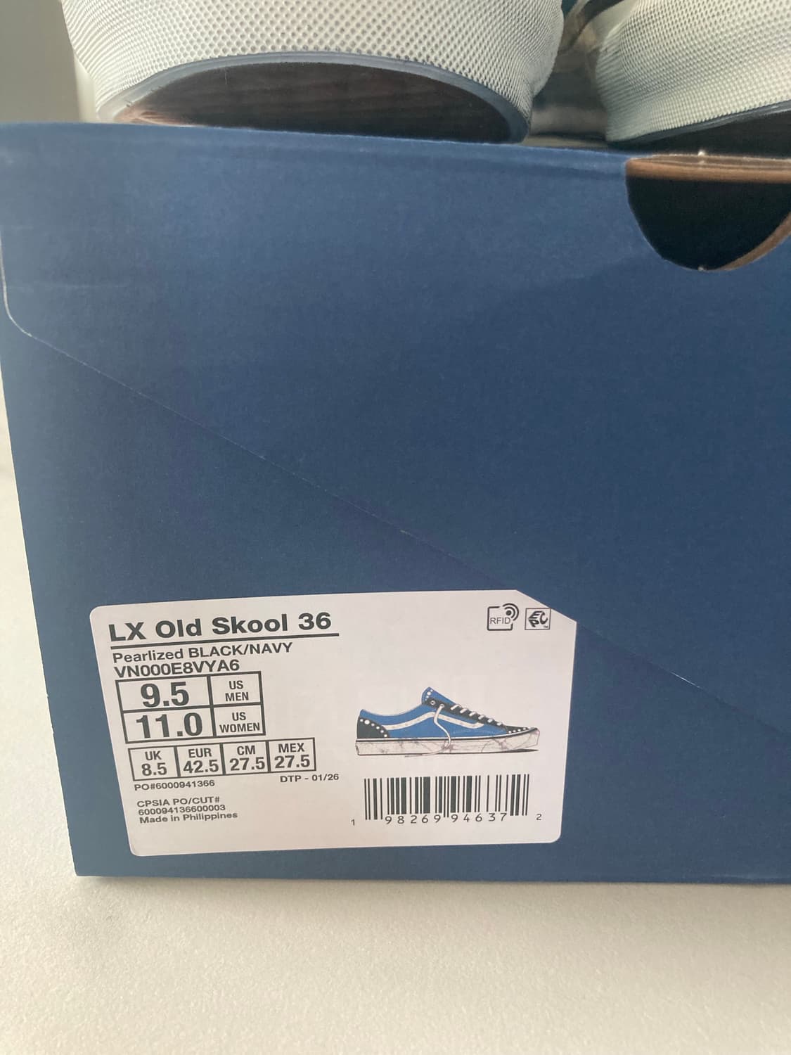 반스 lx 올드스쿨36 펄라이즈드 네이비 블랙 275 새상품 상품이미지4