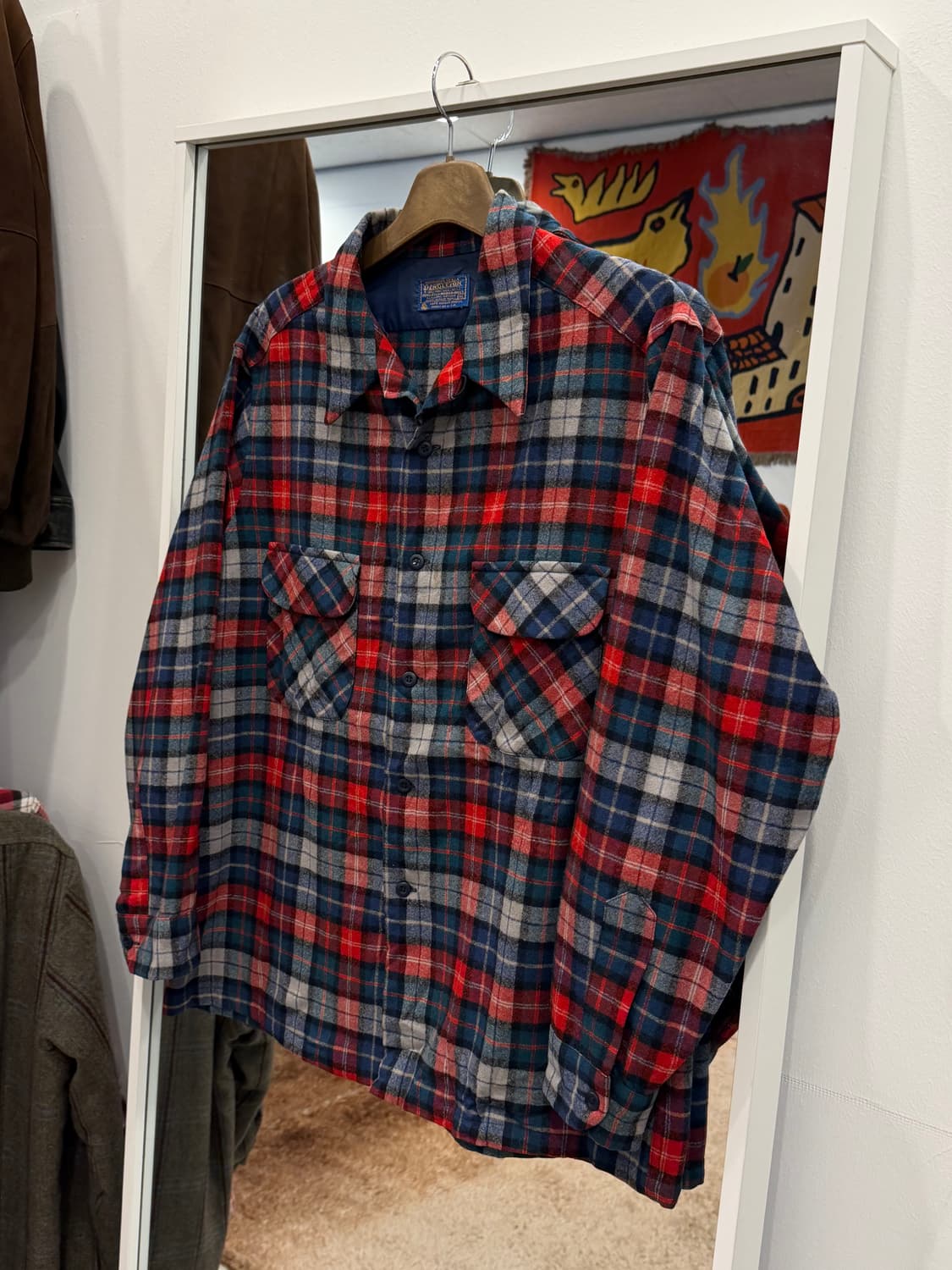 70-80s Pendleton 펜들턴 플란넬 체크 울 셔츠 (USA) 상품이미지1