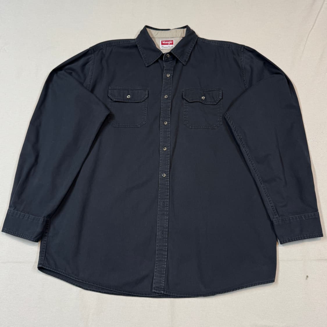 XL) Wrangler 랭글러 투포켓 워크웨어 코튼 셔츠 블랙 W4 상품이미지1