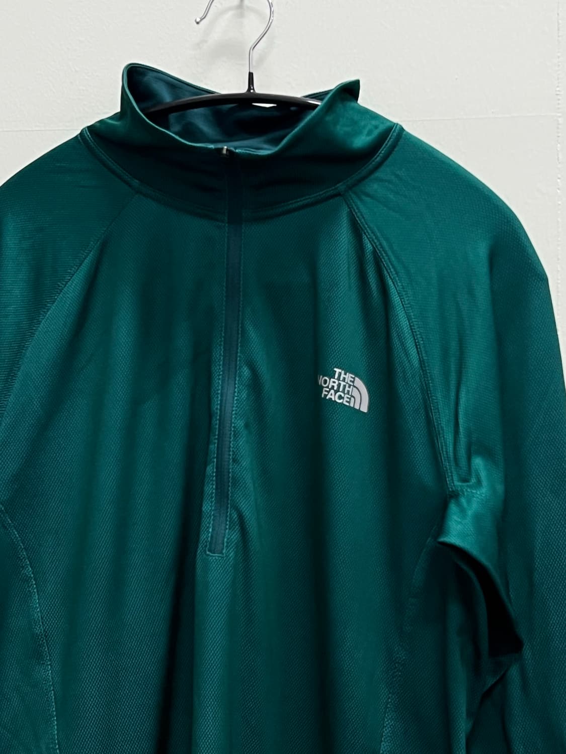 노스페이스 반집업 기능성 긴팔 티 그린 상품이미지3