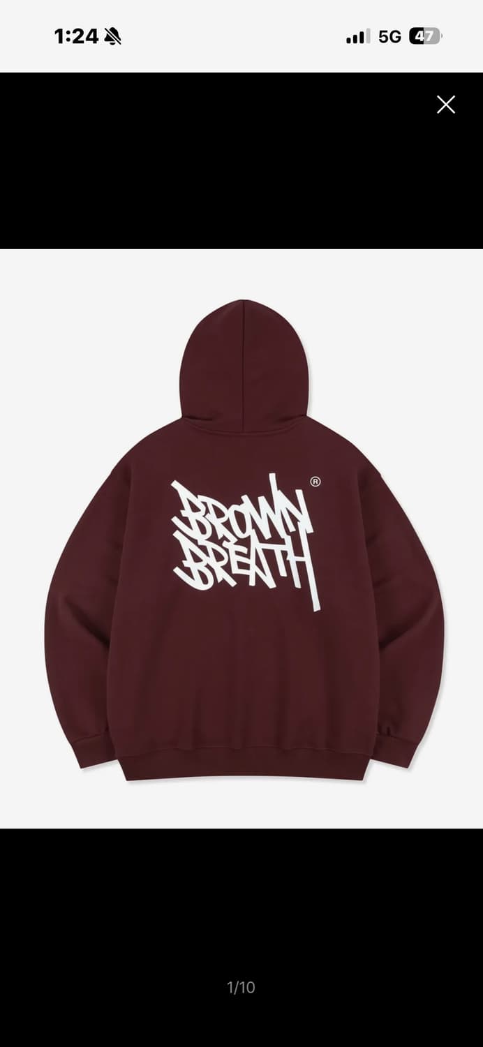 브라운브레스 버건디 후드티 상품이미지1