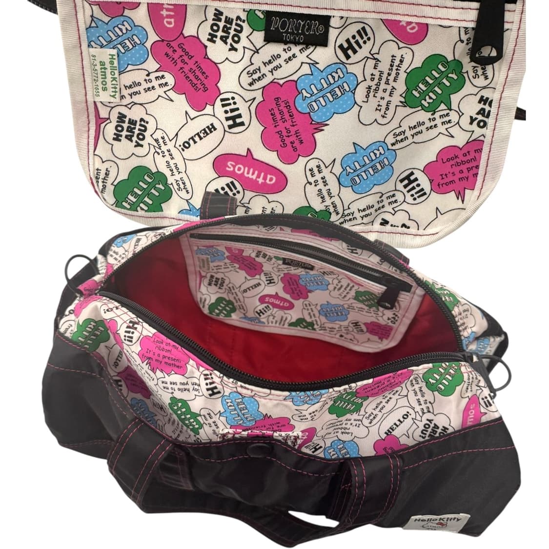 포터 x 아트모스 x 헬로키티 2way 보스턴백 블랙 상품이미지9