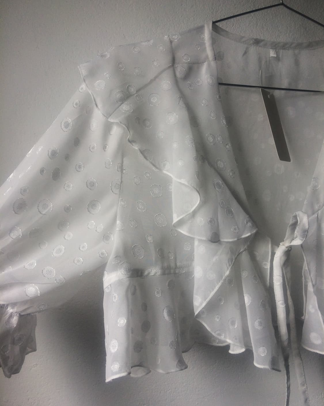 Dot pattern frill cardigan 상품이미지5