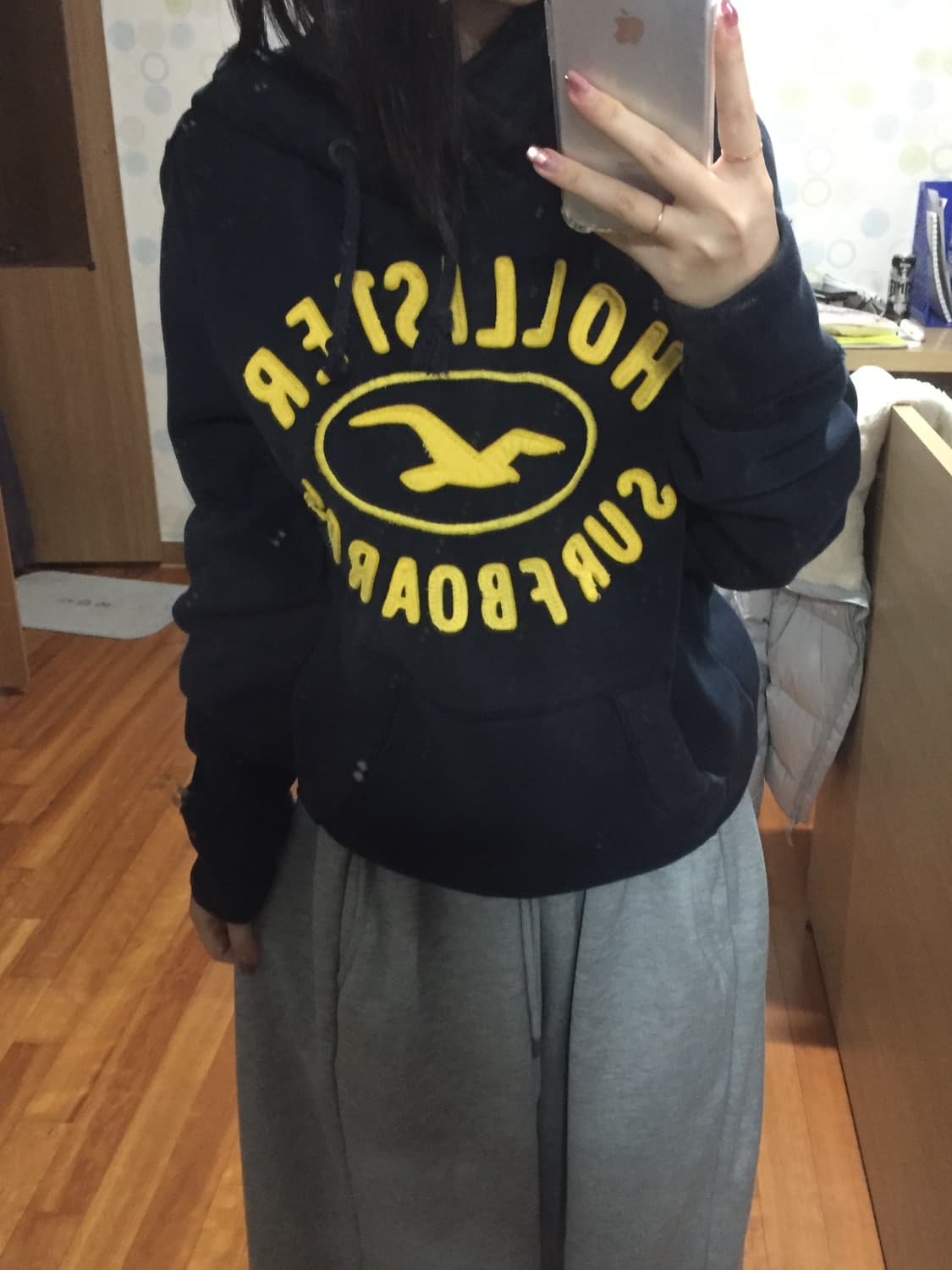 홀리스터 대장 로고 후드티 상품이미지1