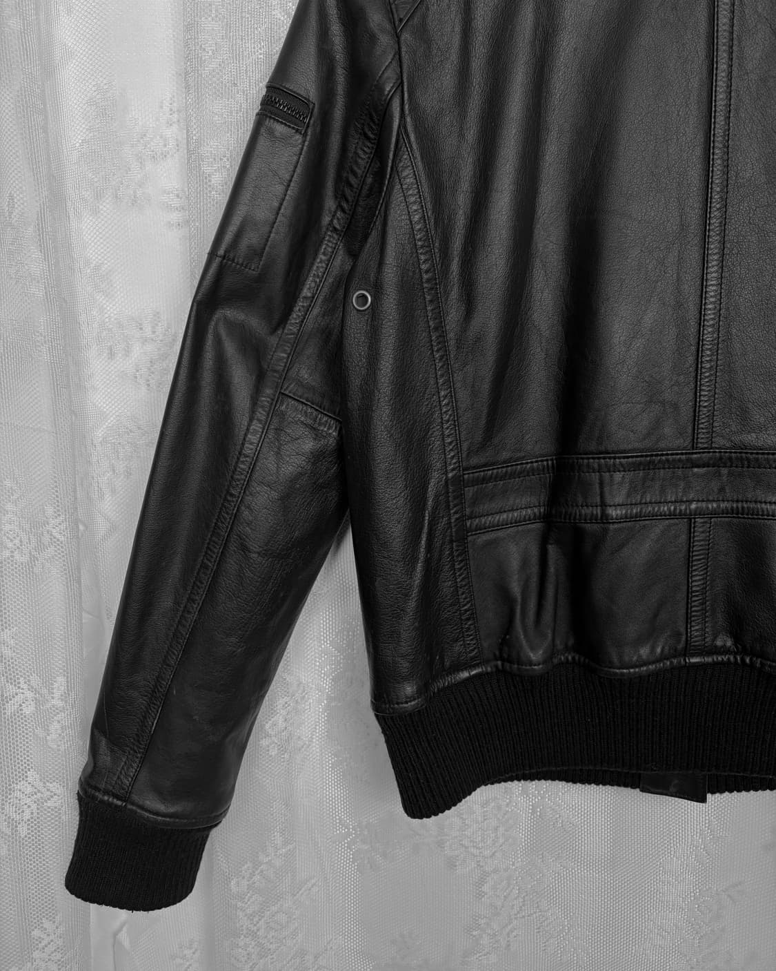 GIORDANO cowhide leather biker jacket 상품이미지7