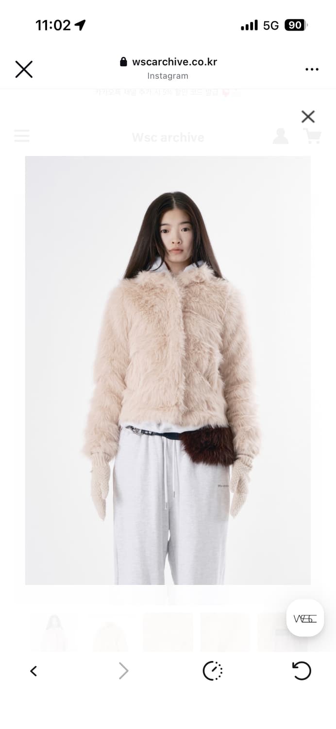 wsc아카이브 퍼 후드 베이지 상품이미지1