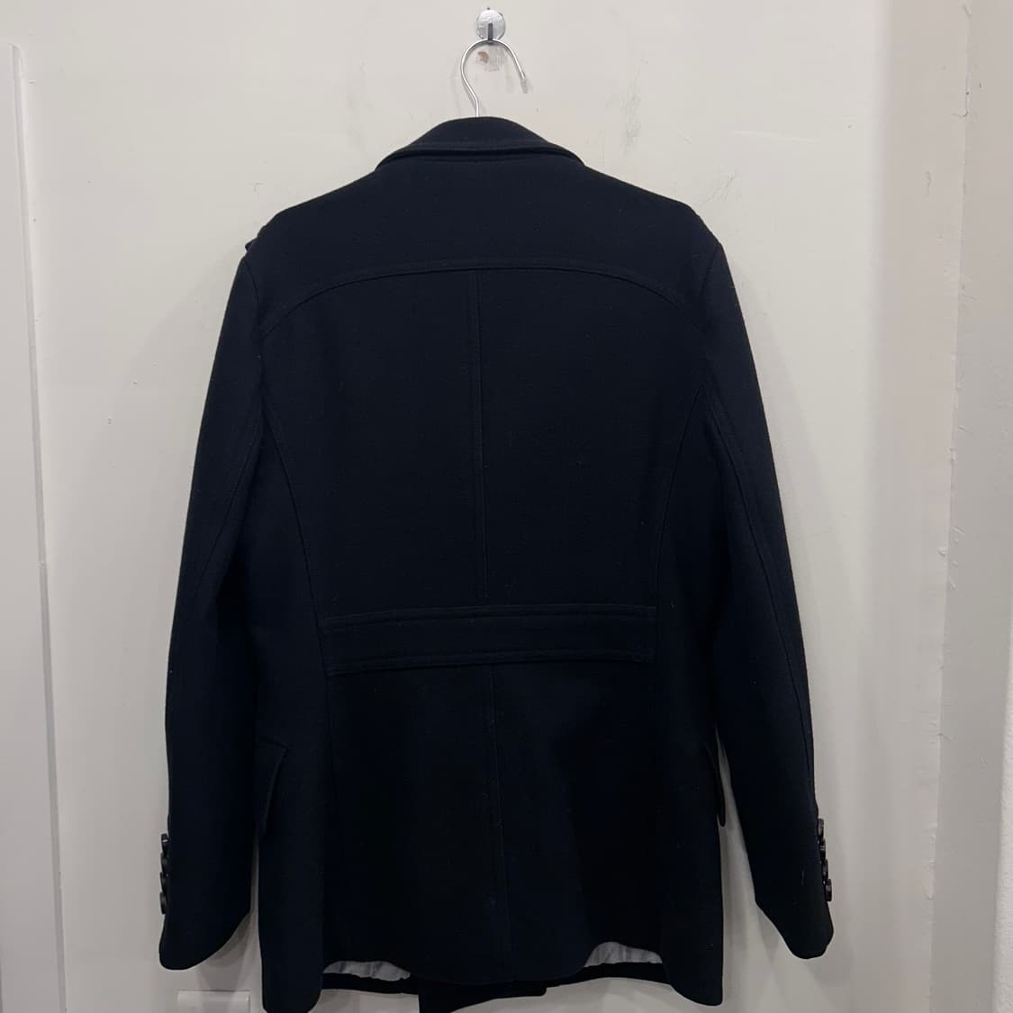 커스텀멜로우 레더버클 퓨어 울 더블버튼 피코트 상품이미지6