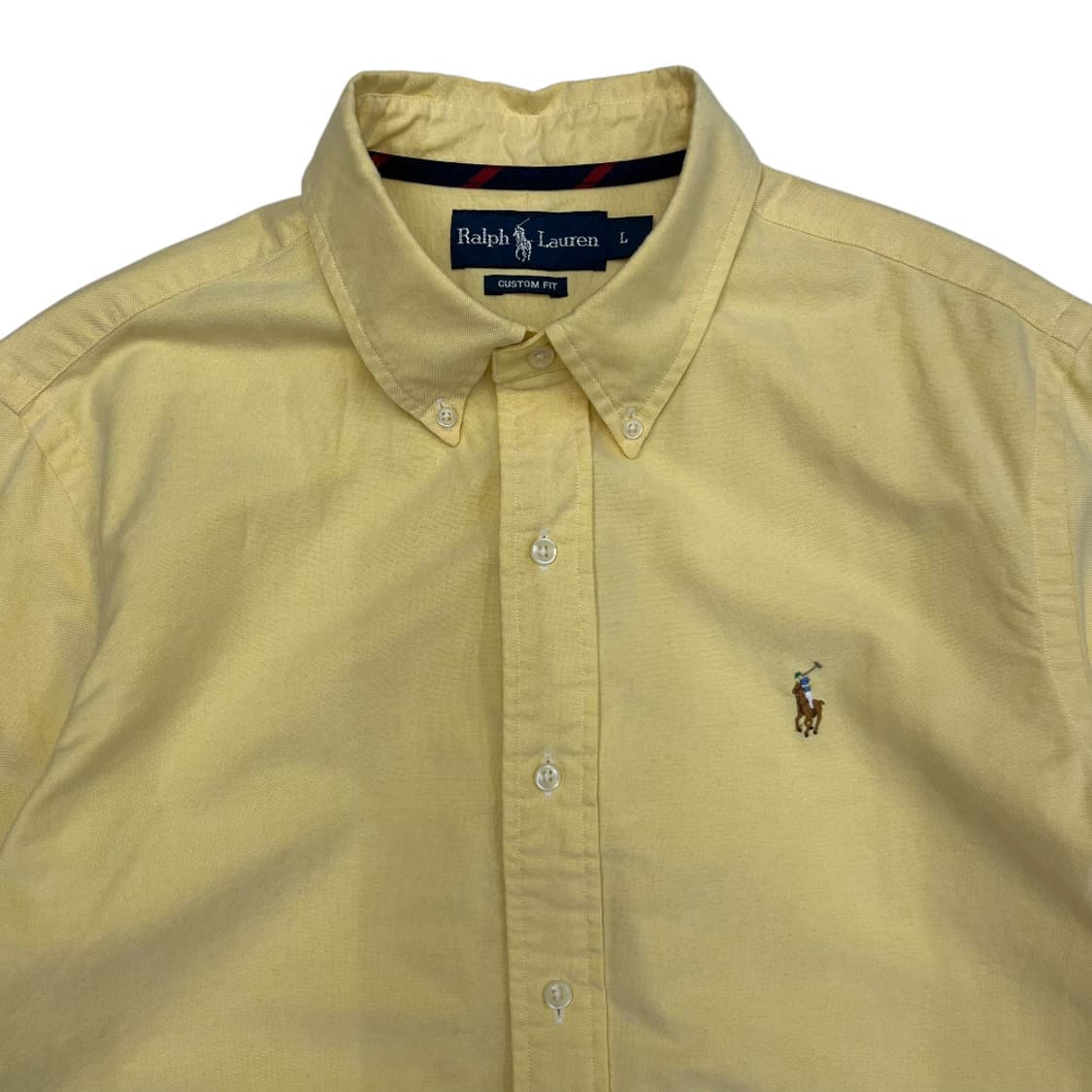 폴로 랄프로렌 옥스포드 옐로우 반팔셔츠 L 상품이미지4
