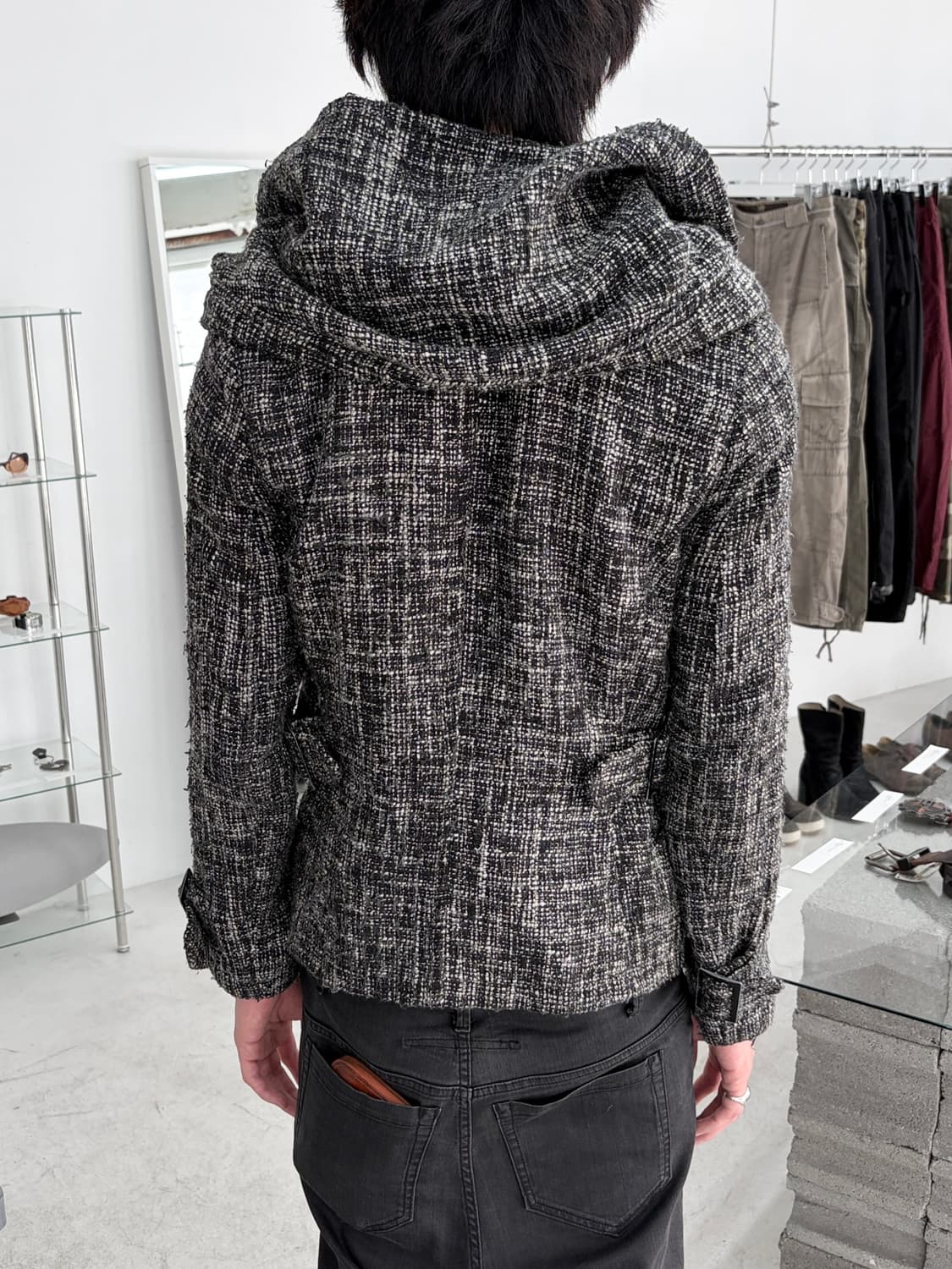 버팔로밥스 트위드 더블 후드 자켓 상품이미지4