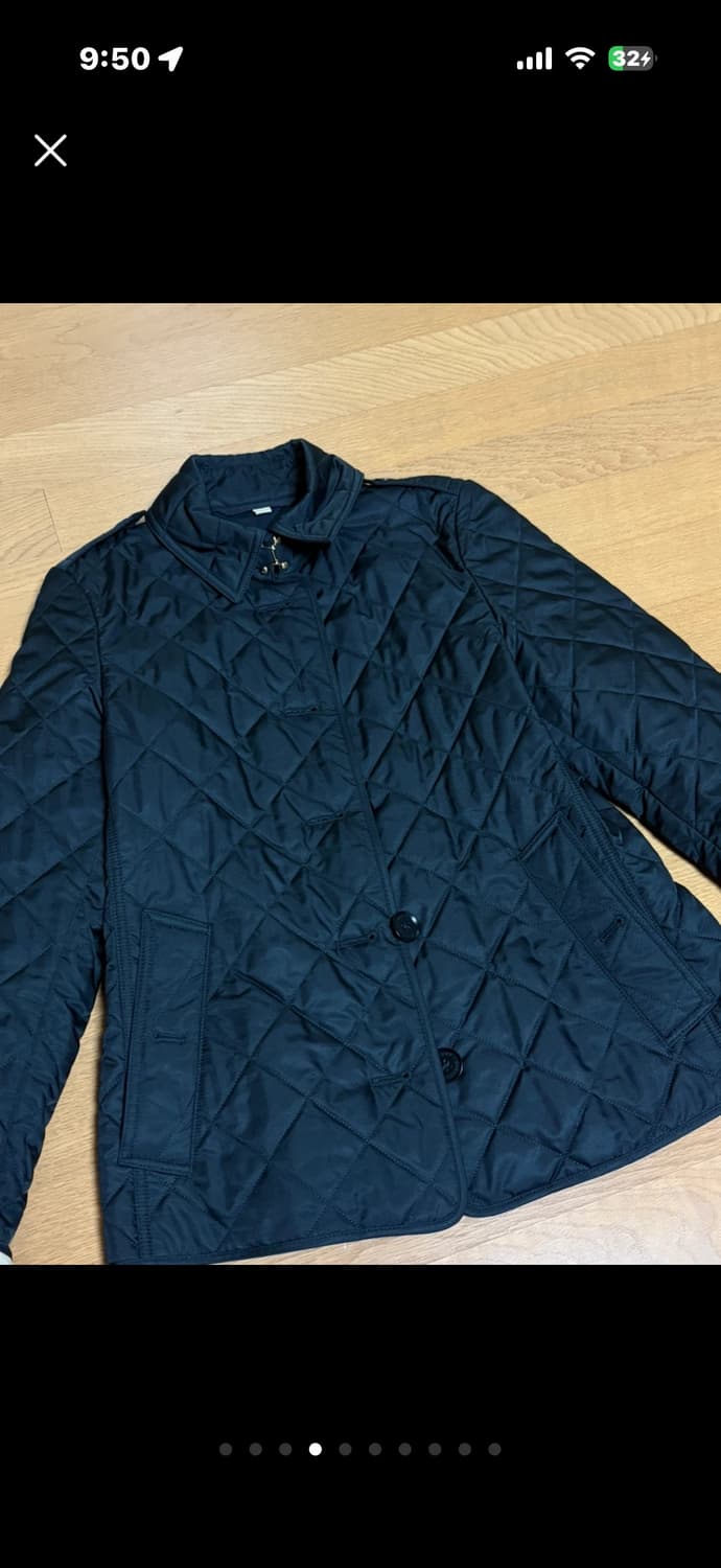 정품 버버리 블랙 퀼팅 자켓 S (메이드인보스니아) 상품이미지5