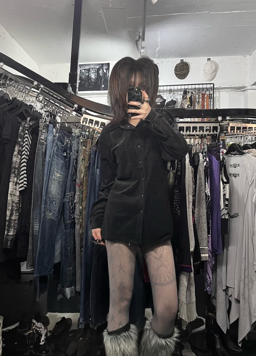 해골 코듀로이 리버시블 셔츠 상품이미지2