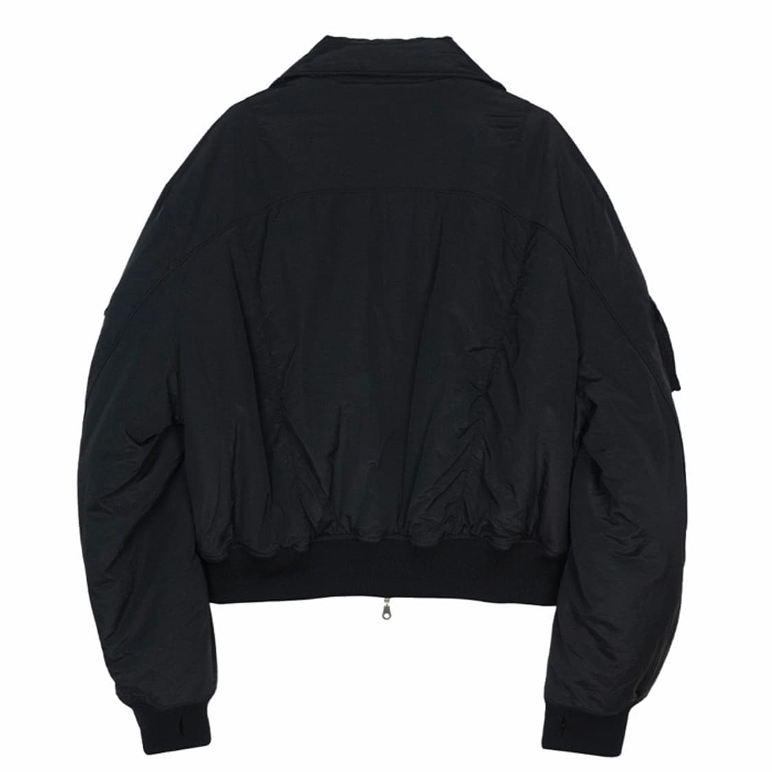 아이돈워너셀 Solid High Neck Ma-1 Black 자켓 상품이미지2