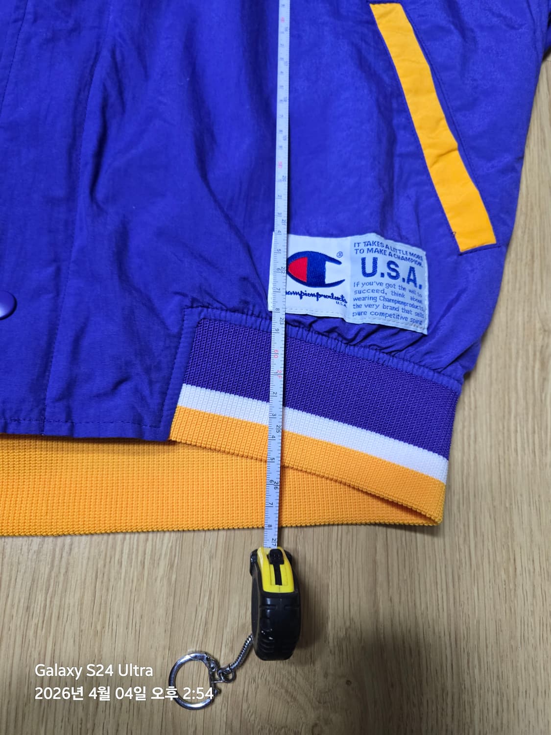 챔피온 레이커스 컬러 스타디움 자켓 L 사이즈 상품이미지3