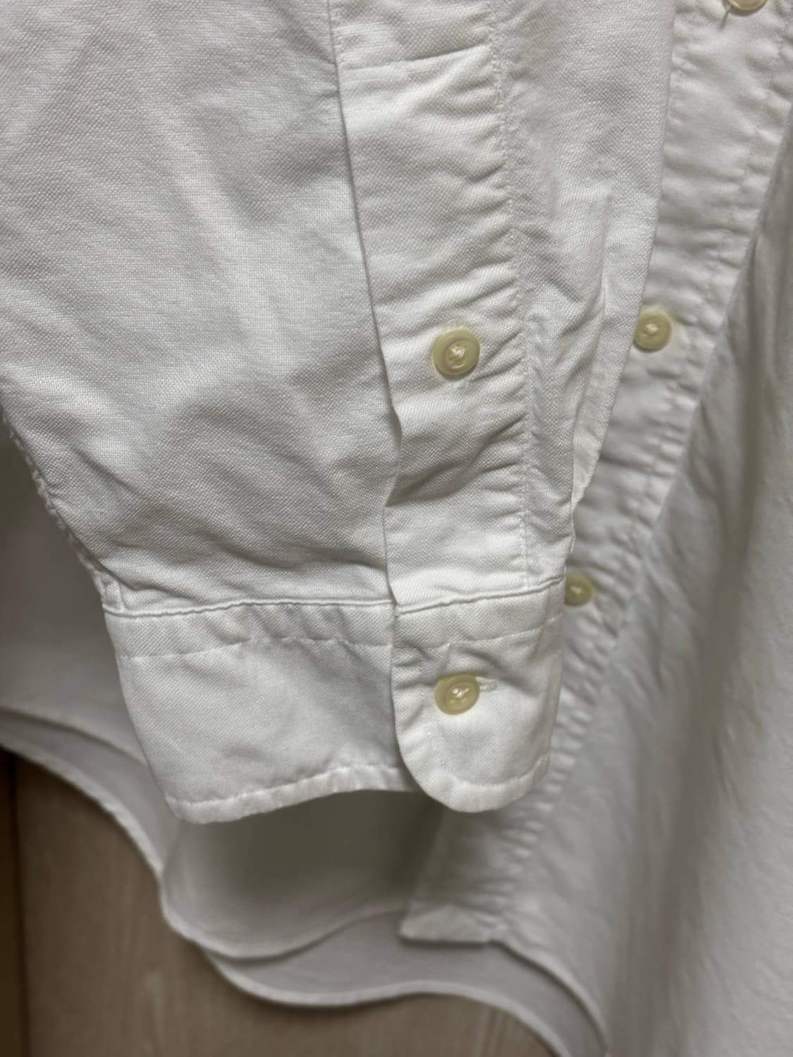 폴로 클래식핏 가먼트다이 옥스포드셔츠L/화이트 상품이미지4