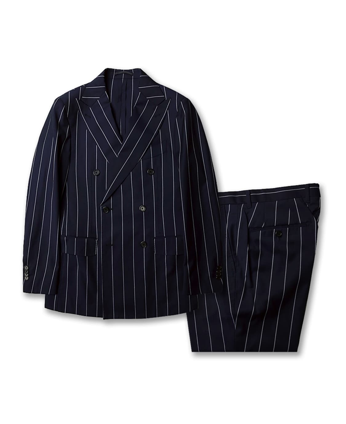 맨온더분 [Man On The Boon] 네이비 스트라이프 더블 수트 상품이미지1