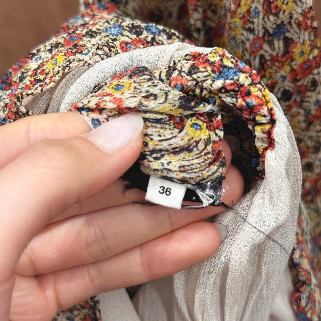 이자벨마랑 에뚜왈 플로럴 패턴 쉬폰 롱 원피스 셔링 디테일 멀티컬러 상품이미지8