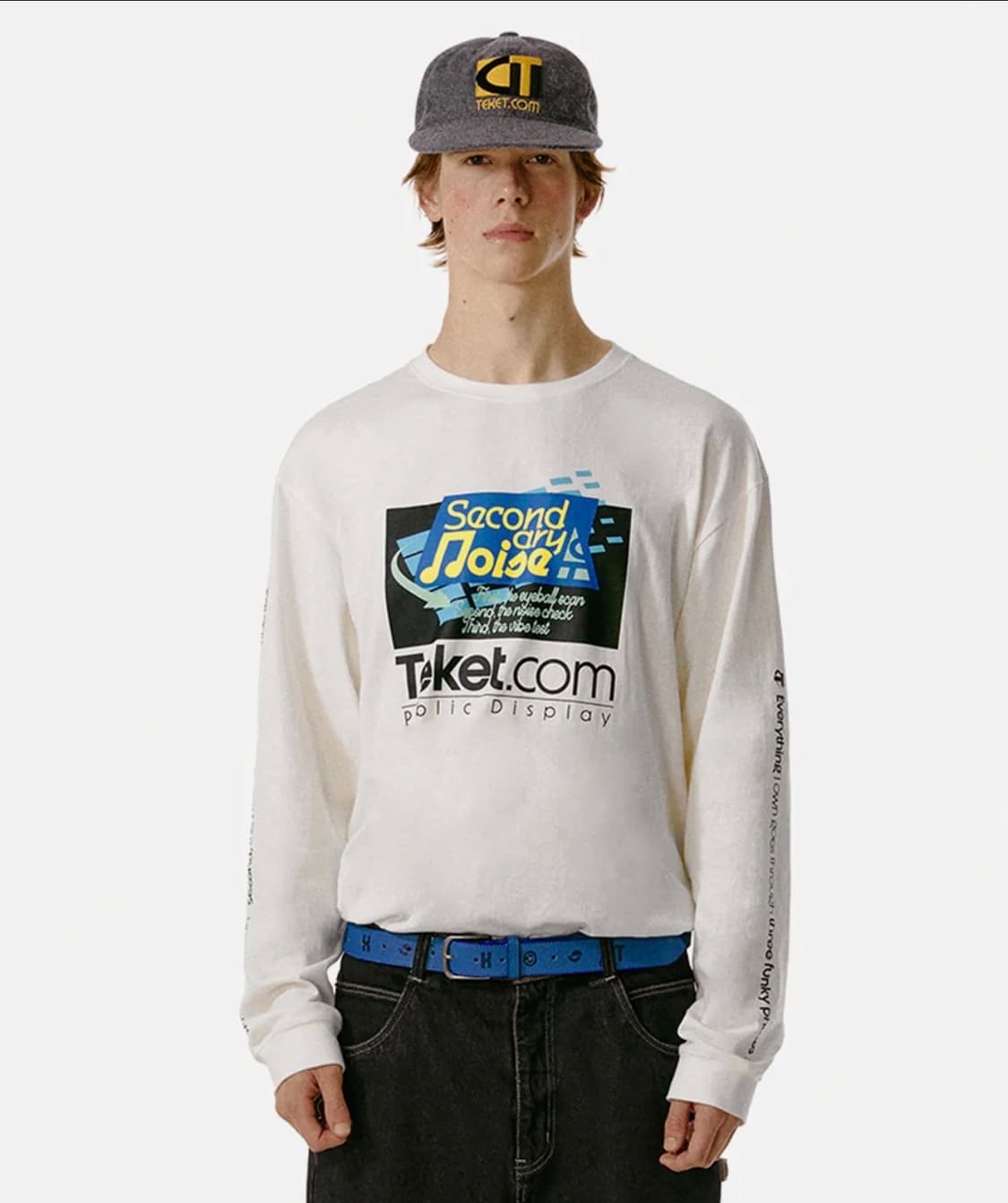 테켓 Secondary Noise L/S Tee White 롱슬리브 상품이미지1