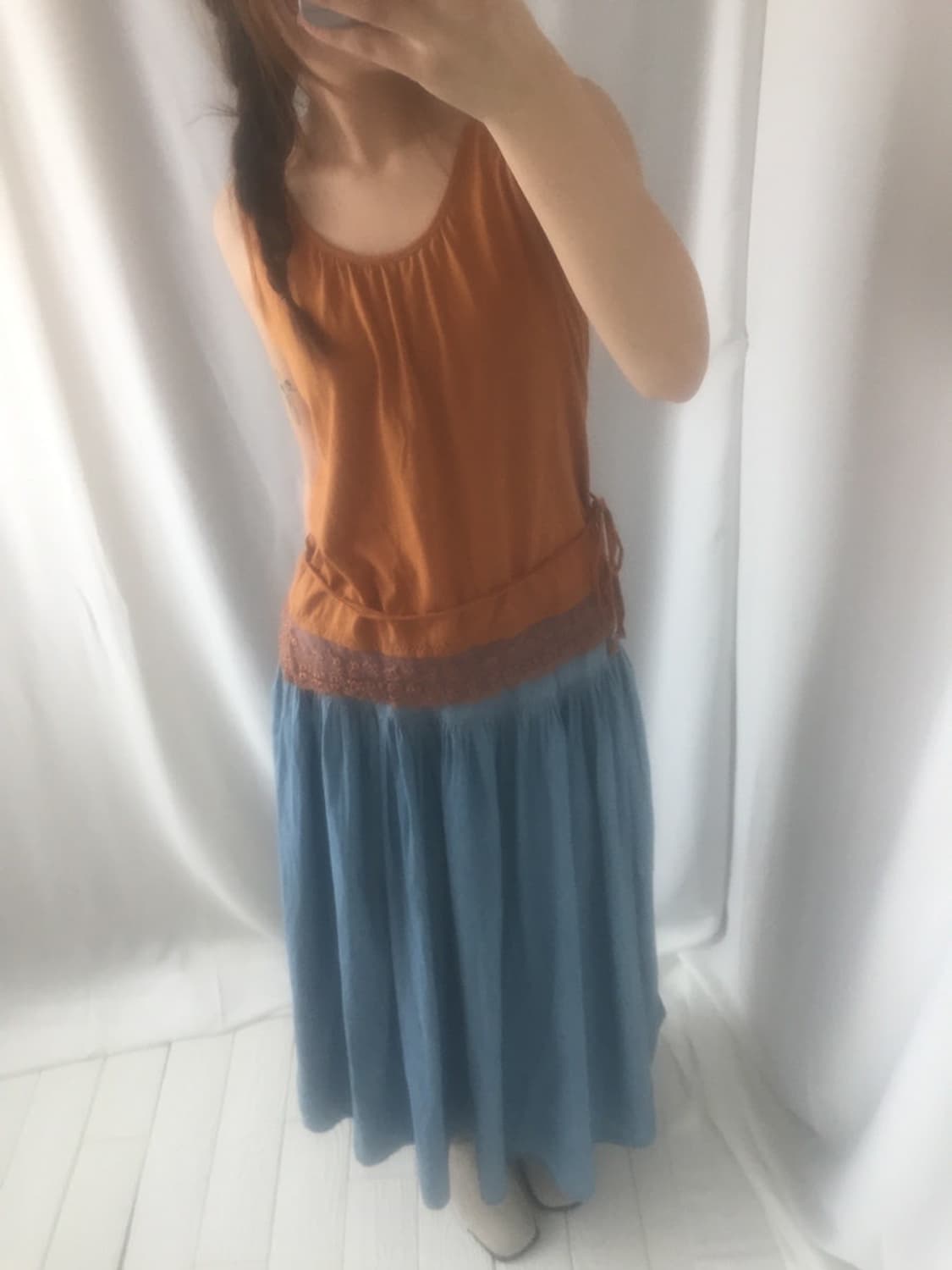 639. orange lace string sleeveless 상품이미지7