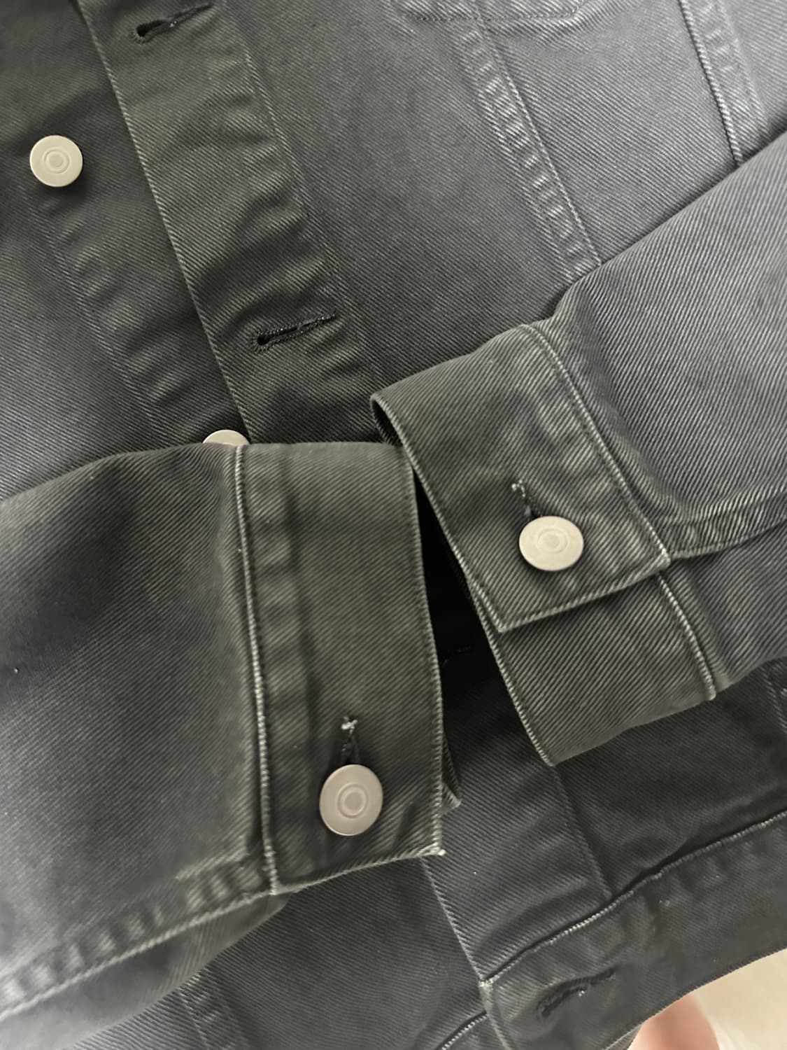 마르지엘라 백스티치 블랙 데님 트러커 자켓 흑청 트러커 20fw 상품이미지5