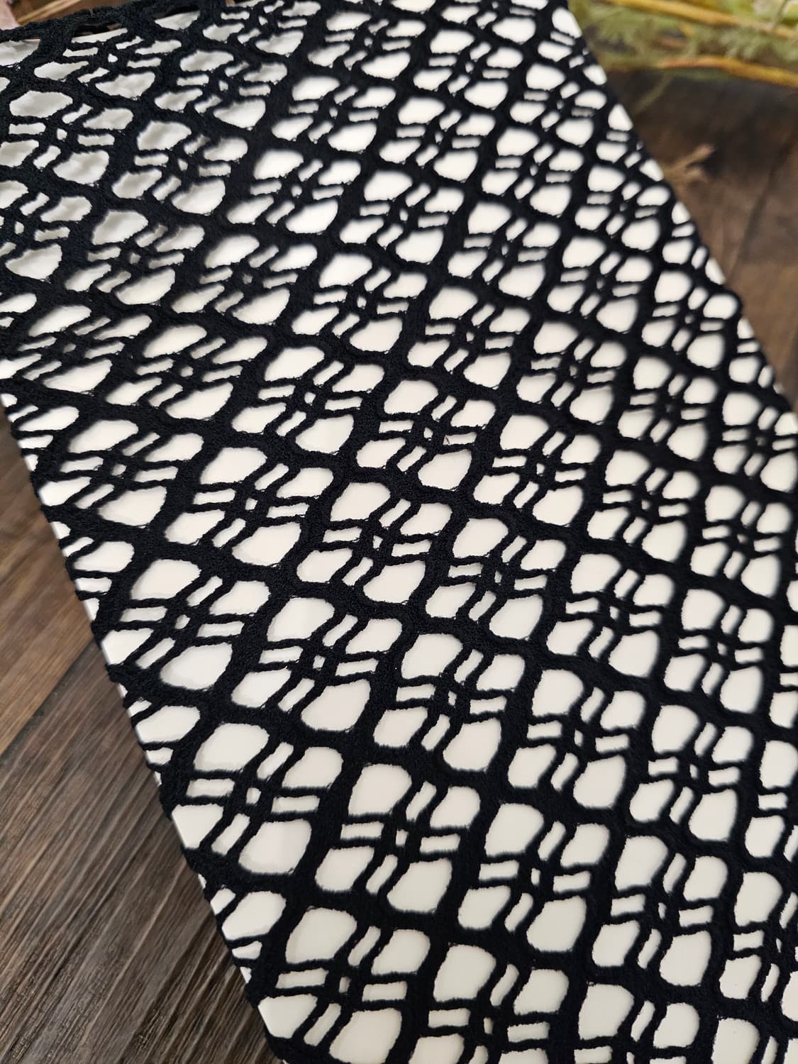 Gunze  클로버 패턴 블랙 망사 스타킹 상품이미지2