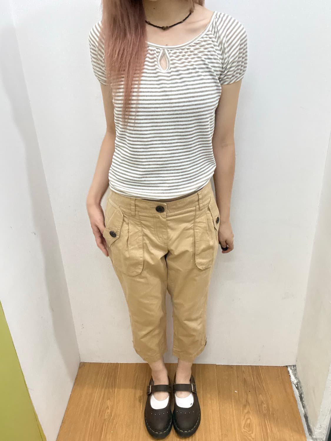 버버리 포켓디테일 코튼 카프리팬츠 베이지 상품이미지2