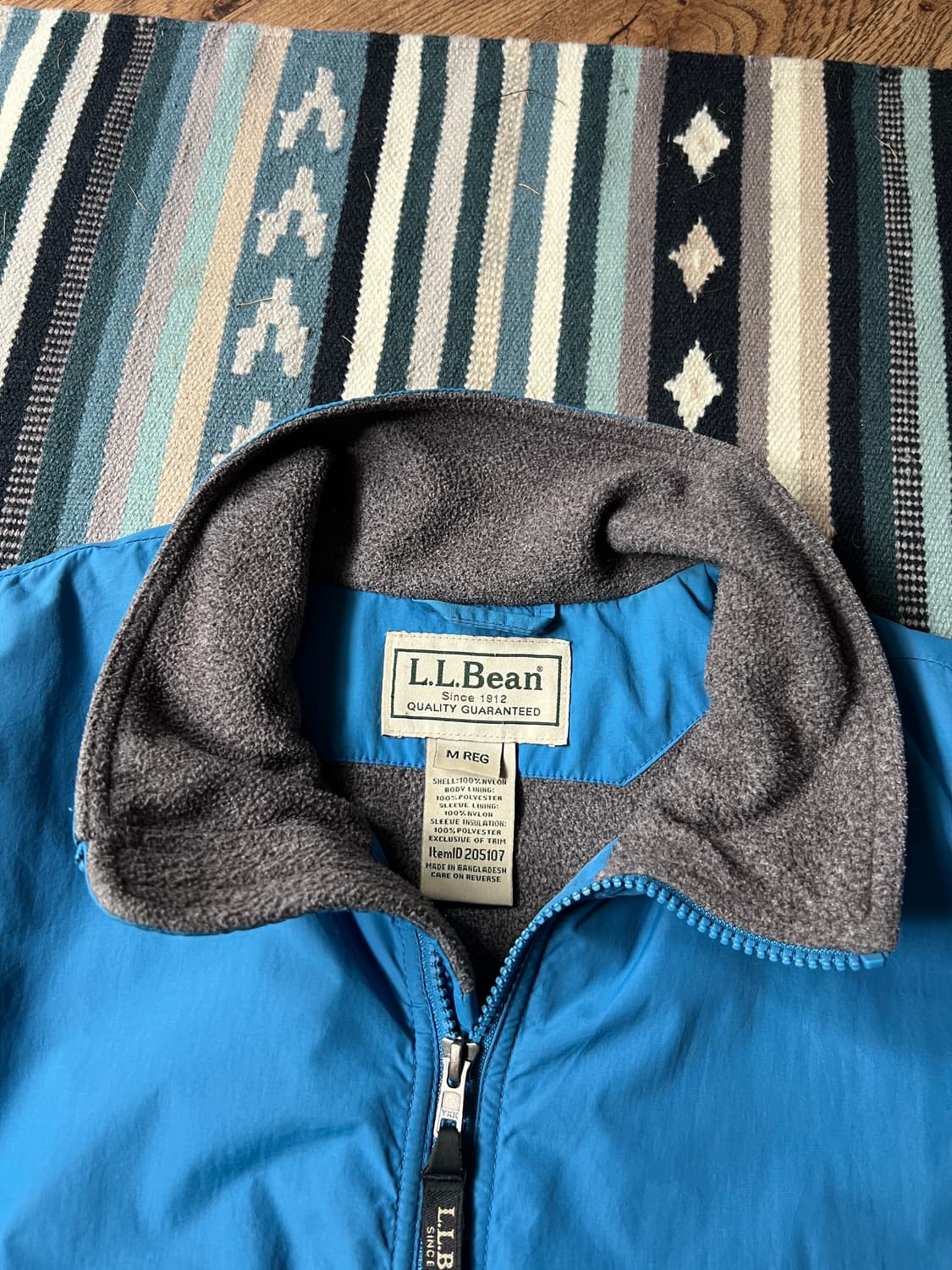 [M]엘엘빈 USA 빈티지블루 플리스 웜업 자켓 상품이미지2