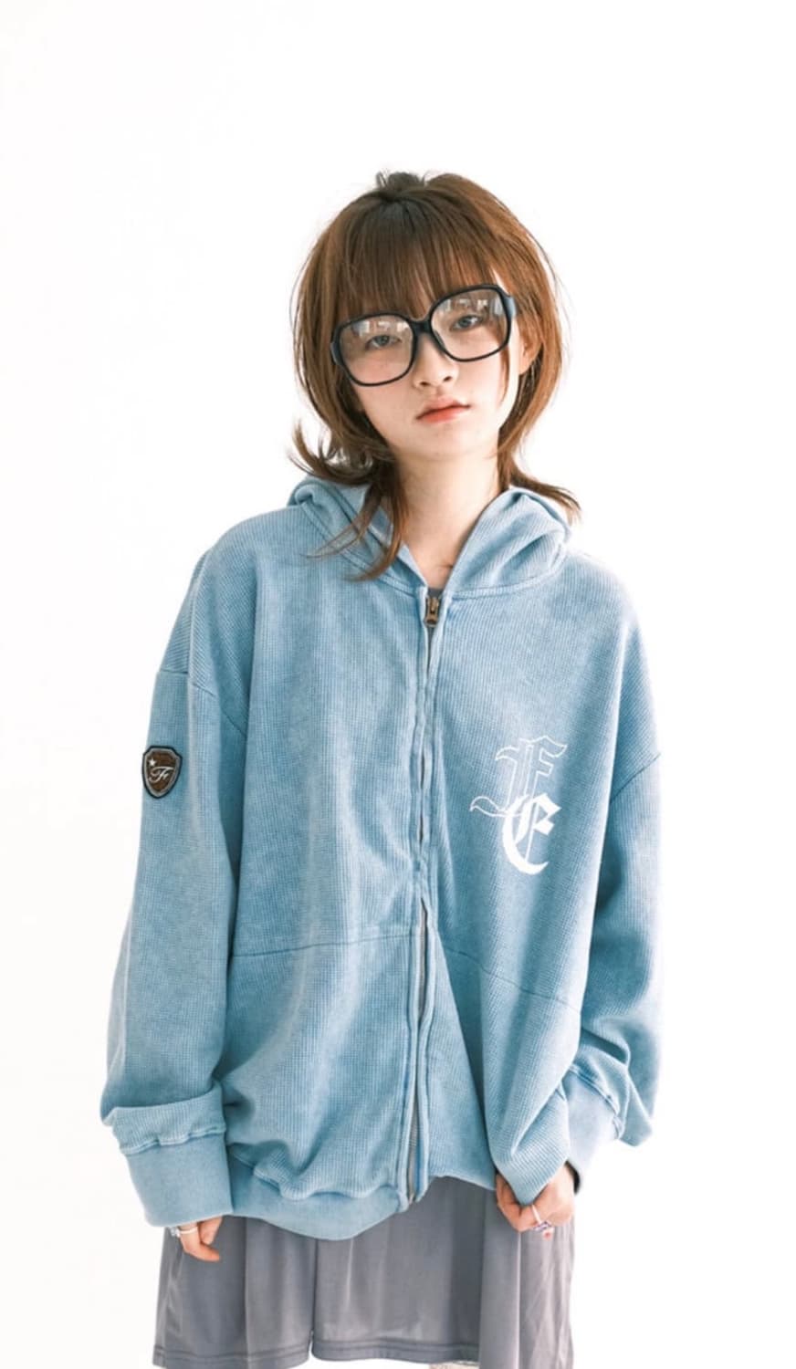 샵페어리 후드집업 color washing waffle zip-up 상품이미지1