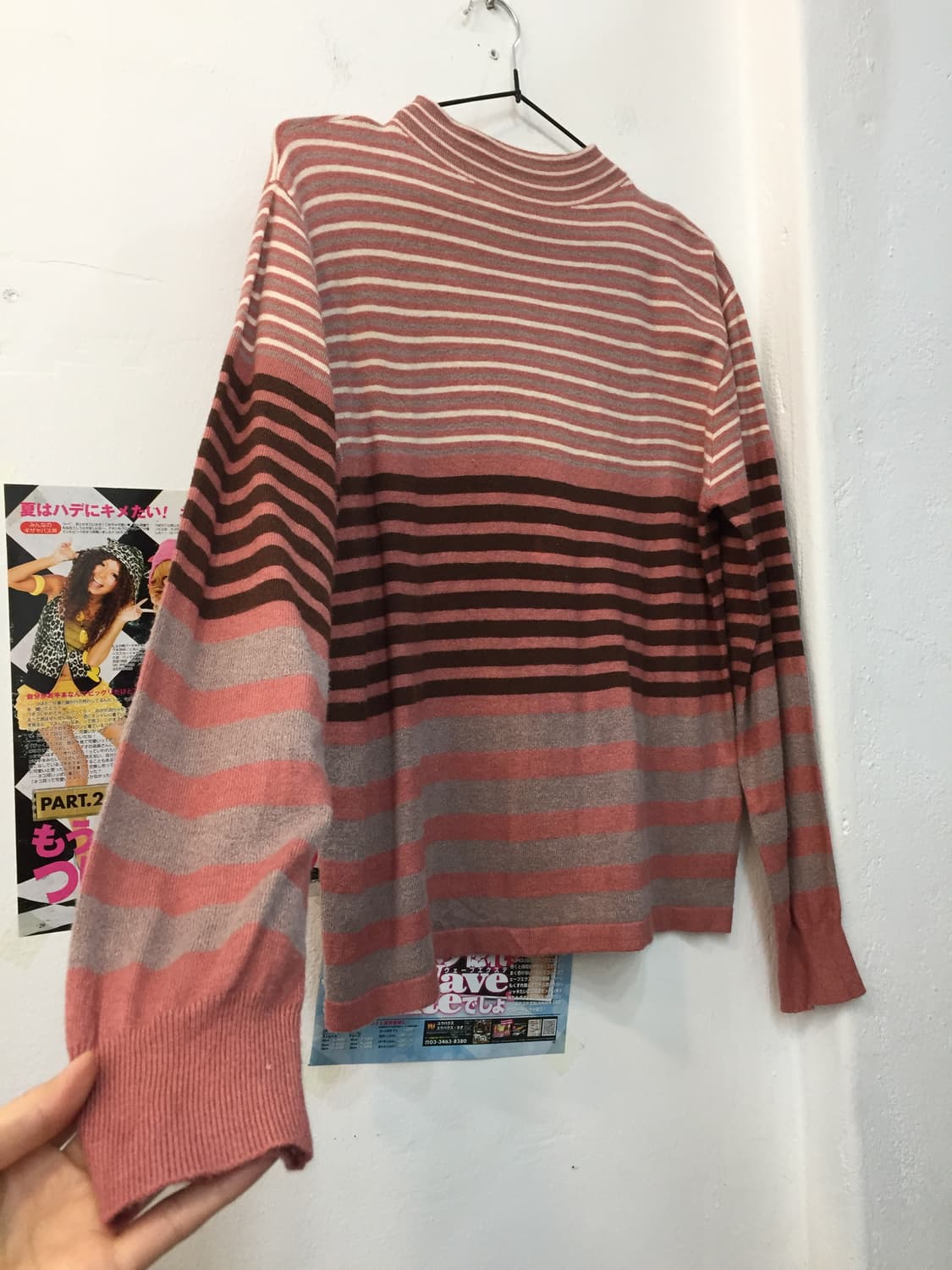 빈티지 딸기초코 반폴라 니트 상품이미지2