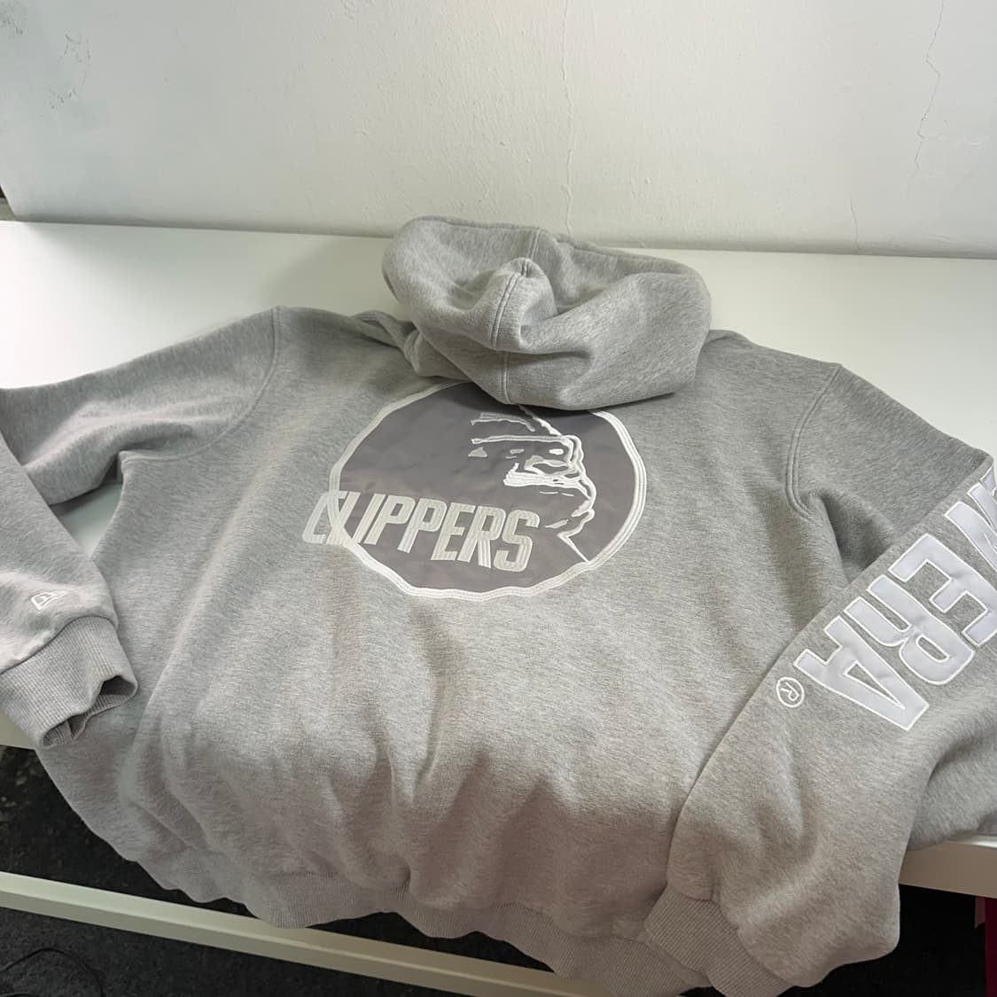 L 뉴에라 X 엑스라지 클리퍼스 그레이 백로고 후드티 상품이미지6