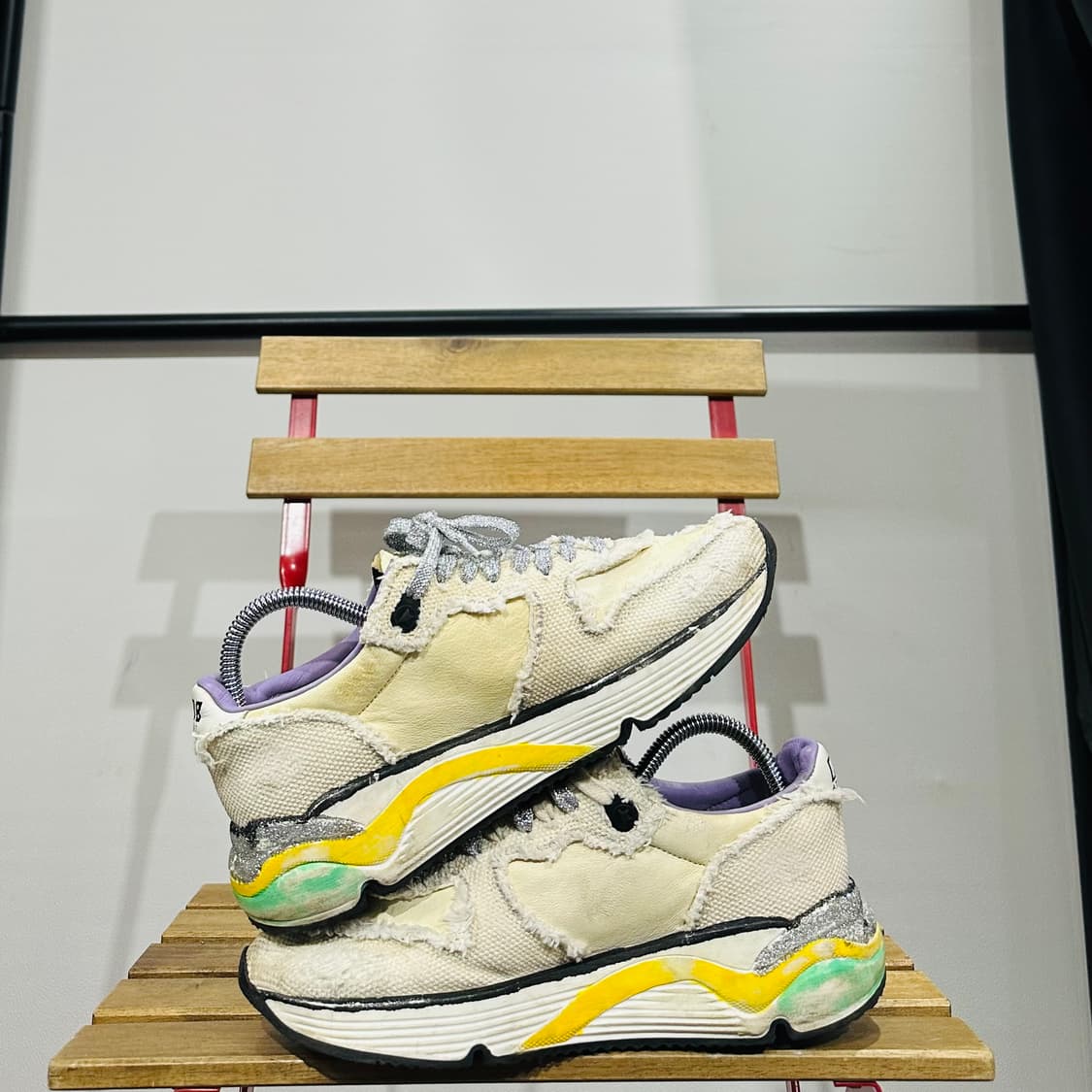 38) 골든구스 운동화 남녀 공용 러닝 솔 디스트레스드 레더 캔버스 상품이미지7