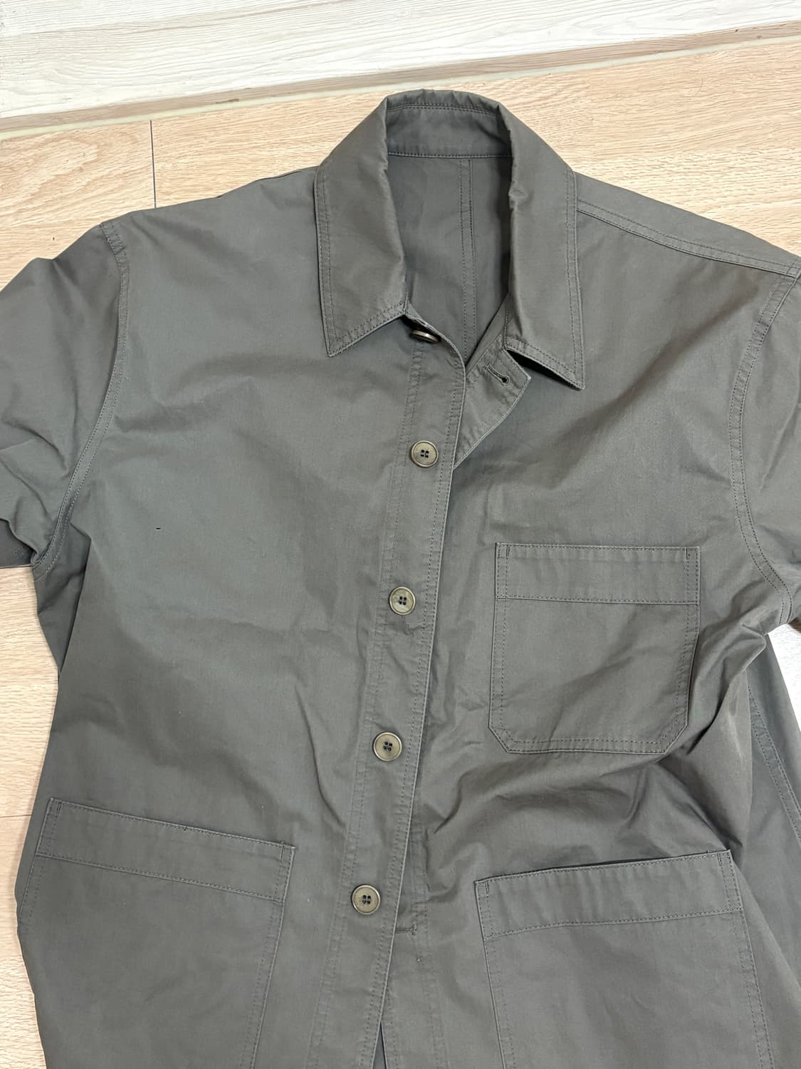 스테디에브리웨어 sew 라이트 워크 셔츠 자켓 다크 올리브 2사이즈 상품이미지2