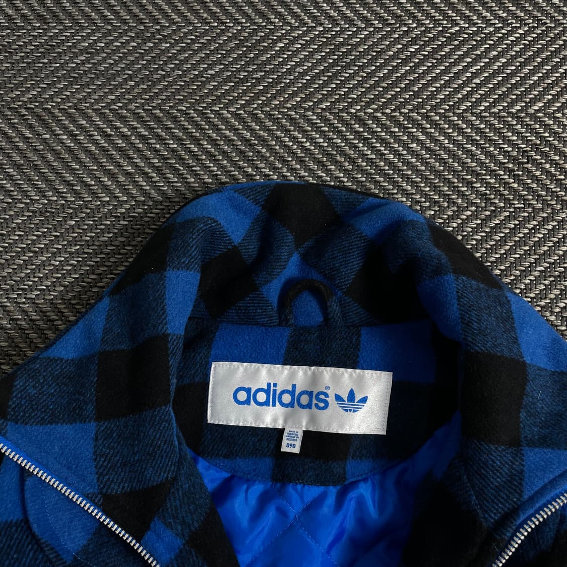 00s 아디다스 y2k 빈티지 버팔로 체크 크롭 모직 자켓y 3012 상품이미지5