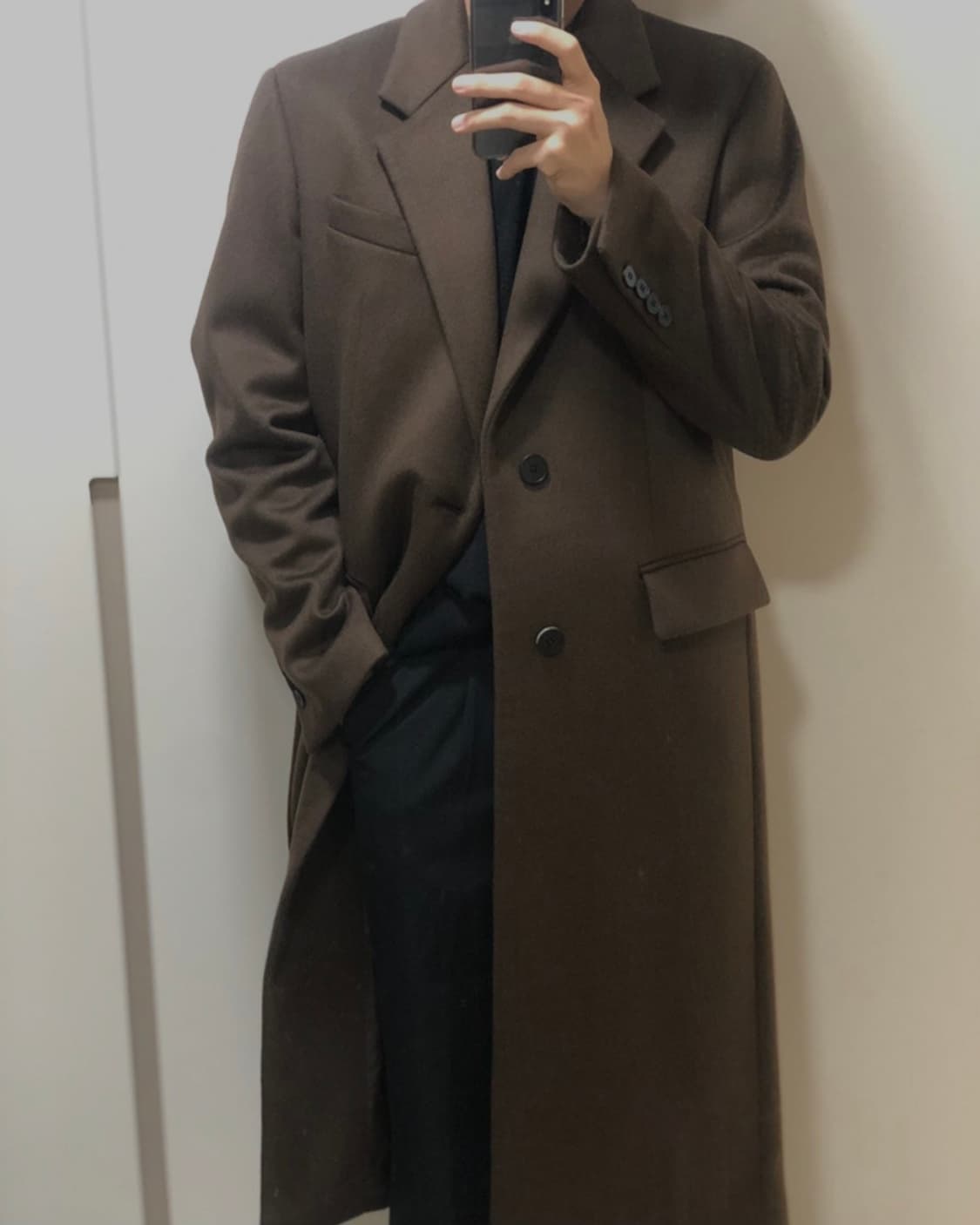 마마가리 뉴 컬렉션무드 싱글코트 캐시미어 브라운 상품이미지7