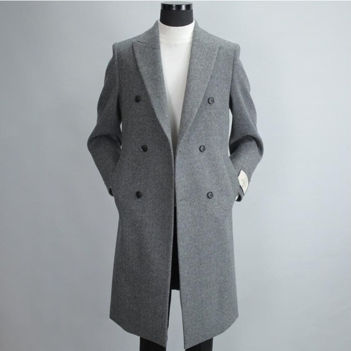 (택포) 지오송지오 헤링본 더블코트 100 B322 상품이미지2