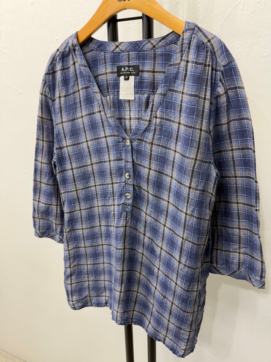 정품) A.P.C. 아페쎄 여성 체크 셔츠 XS 상품이미지3