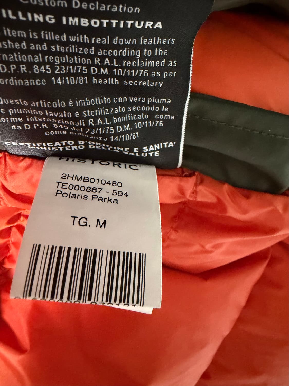 히스토릭 리서치 토글 버튼 양털 시어링 다운 파카 M 상품이미지6