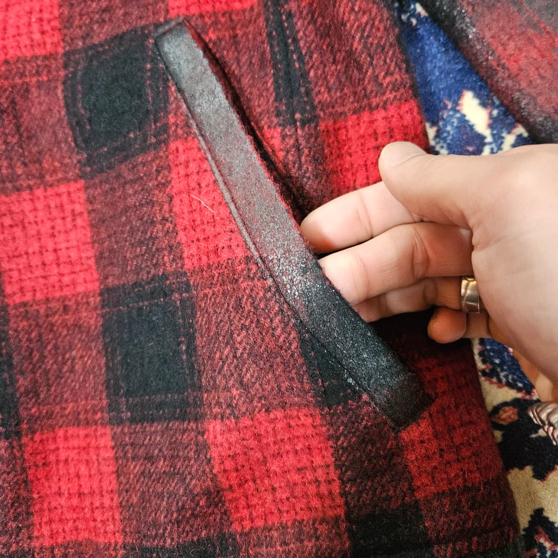 (국내매장) FADTHREE in Japan 체크 패블릭 블럭 울자켓  상품이미지7