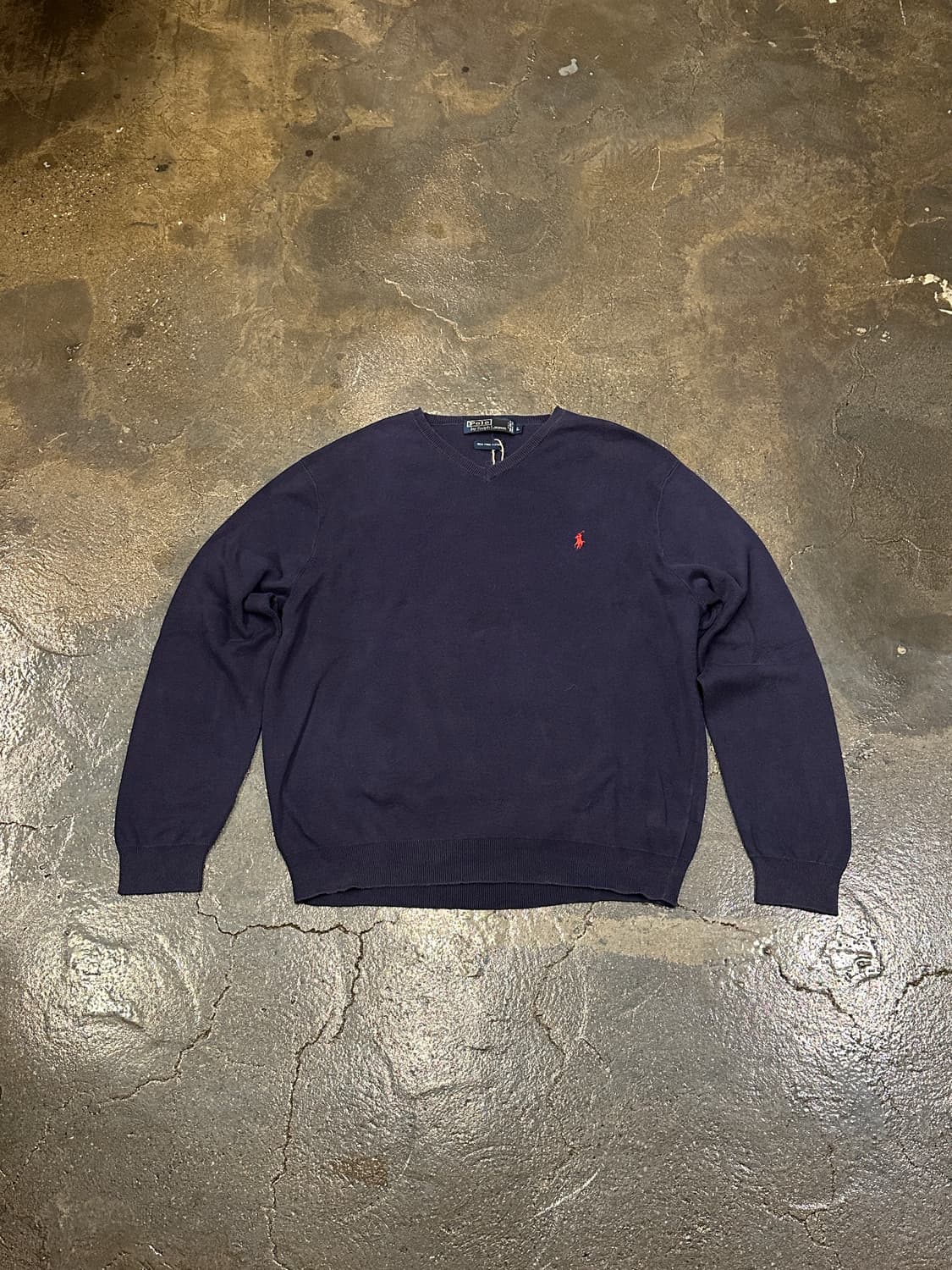 폴로 랄프로렌 피마 코튼 네이비 니트 L 상품이미지1