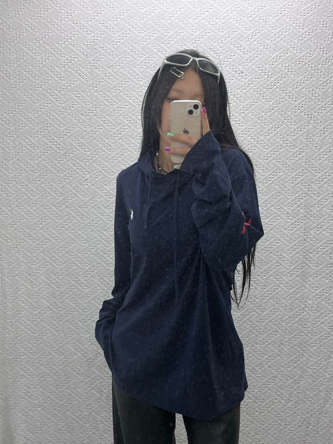 폴로 랄프 로렌 올드스쿨 백프린팅 후드 롱슬리브 XL C06849 상품이미지1