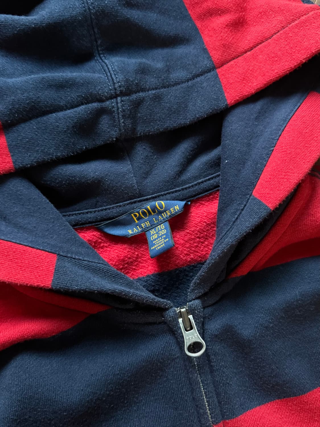 폴로 랄프로렌 빅포니로고 스트라이프 후드집업 상품이미지7