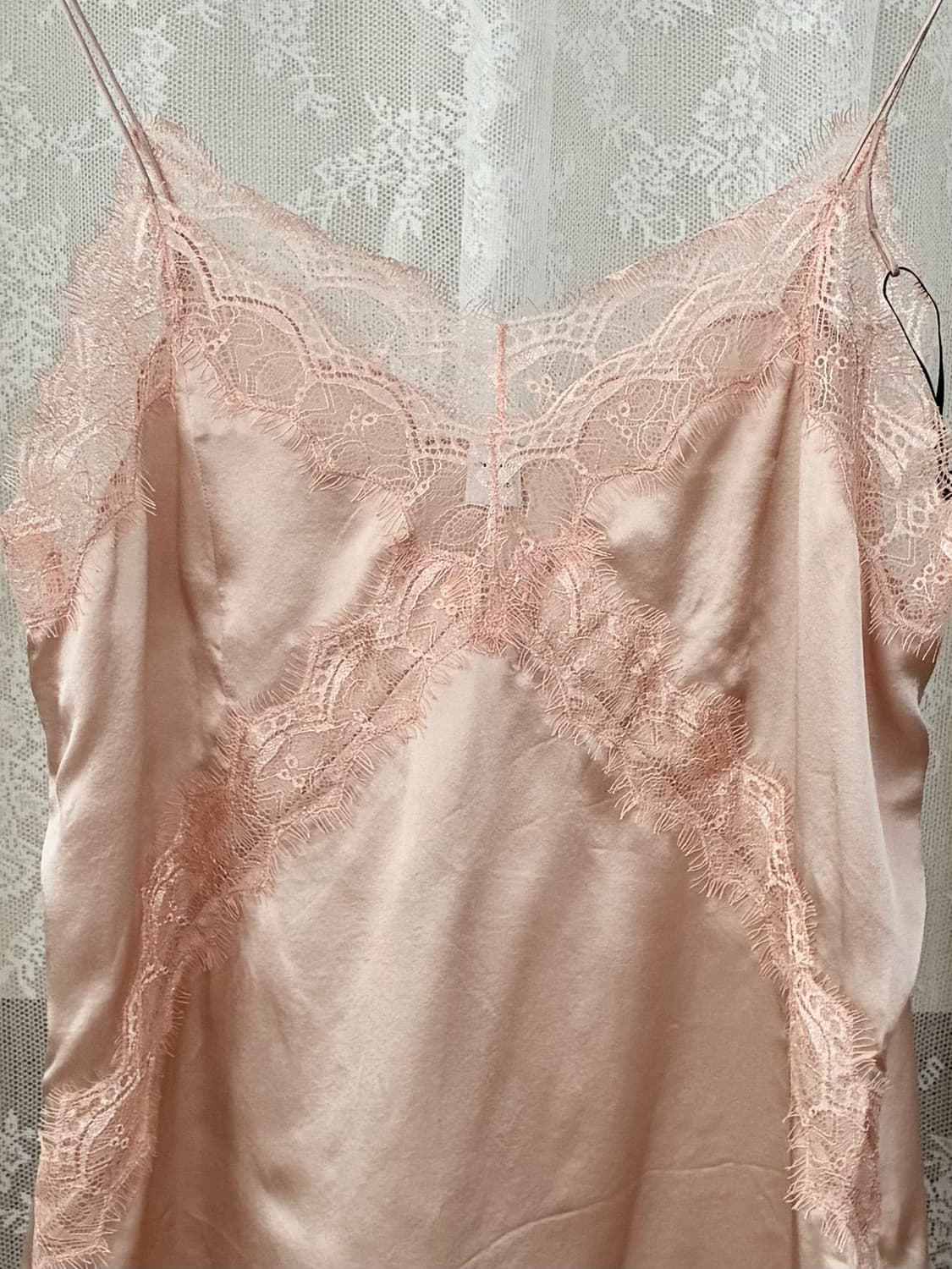 L) 마시모두띠 스튜디오 실크 레이스 탑 핑크 상품이미지3