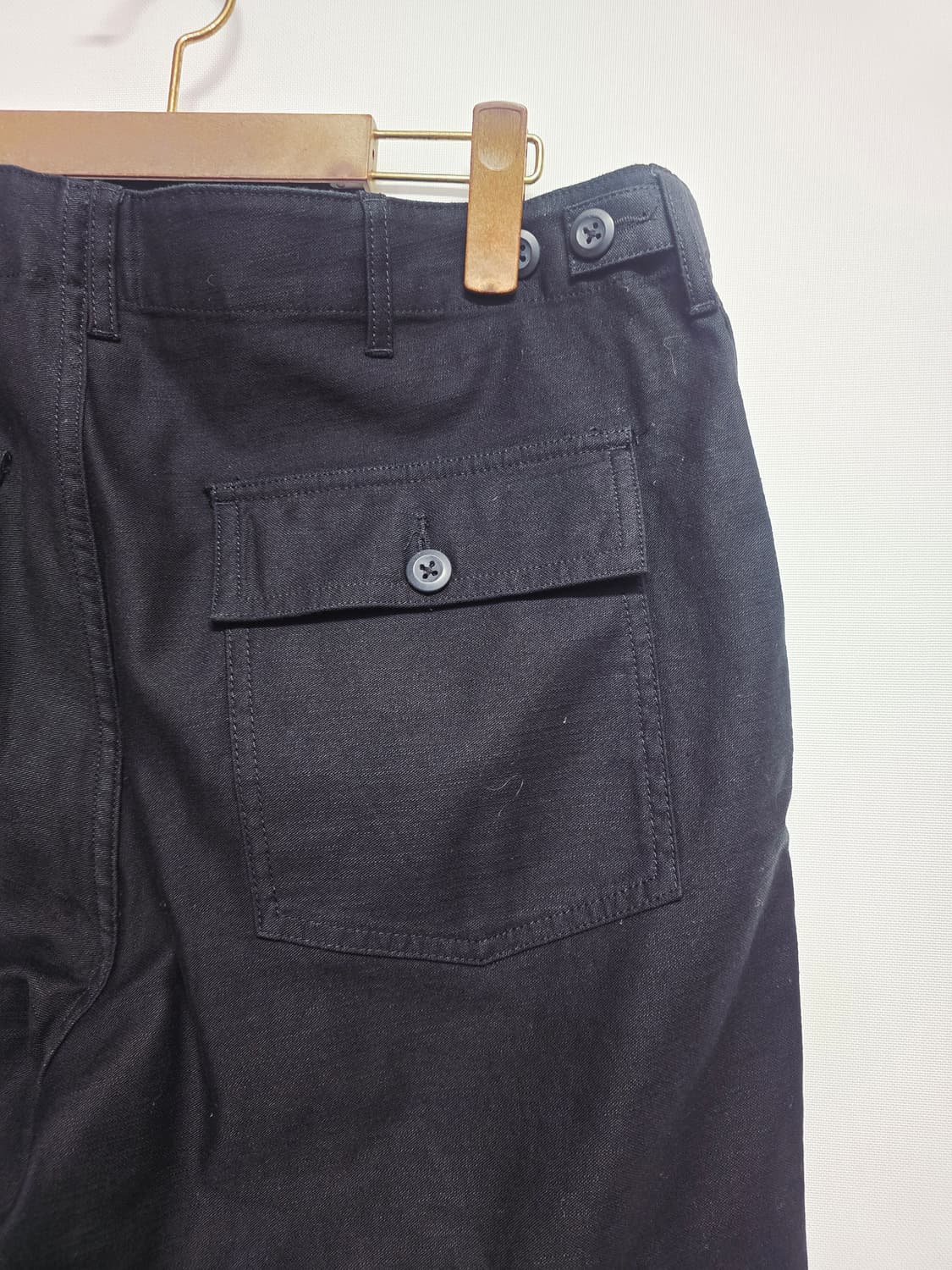 무신사스탠드 블랙 면 와이드 팬츠34 상품이미지5