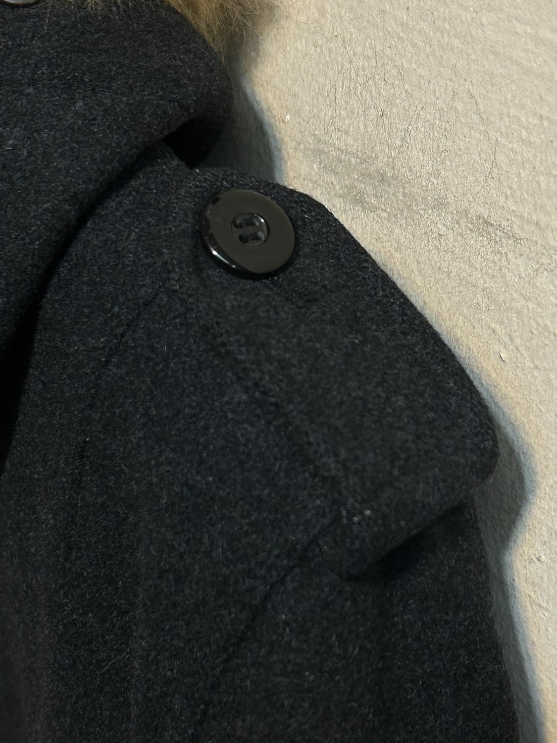 빔즈 라쿤 퍼 후드 울 블렌드 미디 코트 상품이미지5