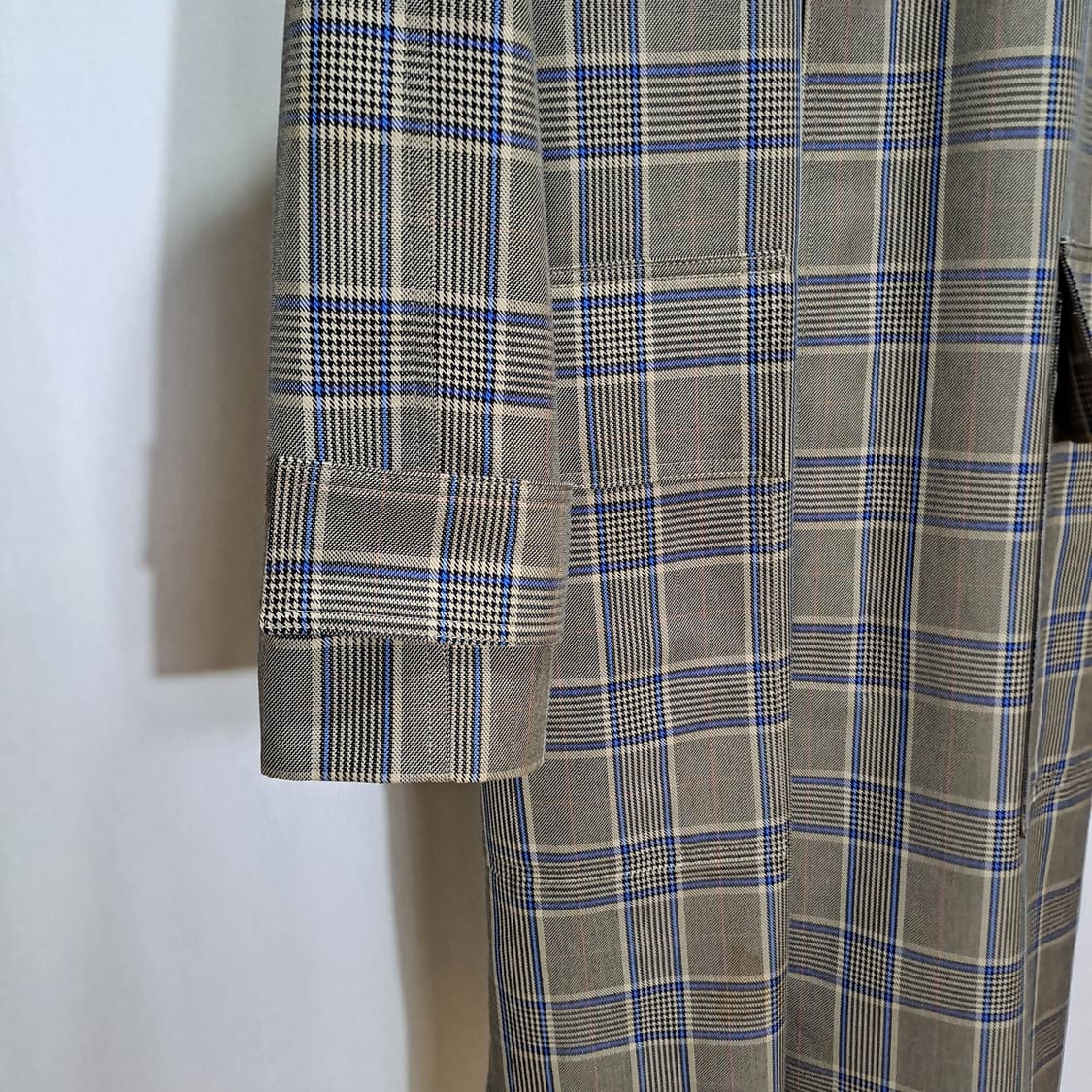 (새상품급 택포) 솔리드옴므 발마칸 체크 롱 코트 B577 상품이미지3