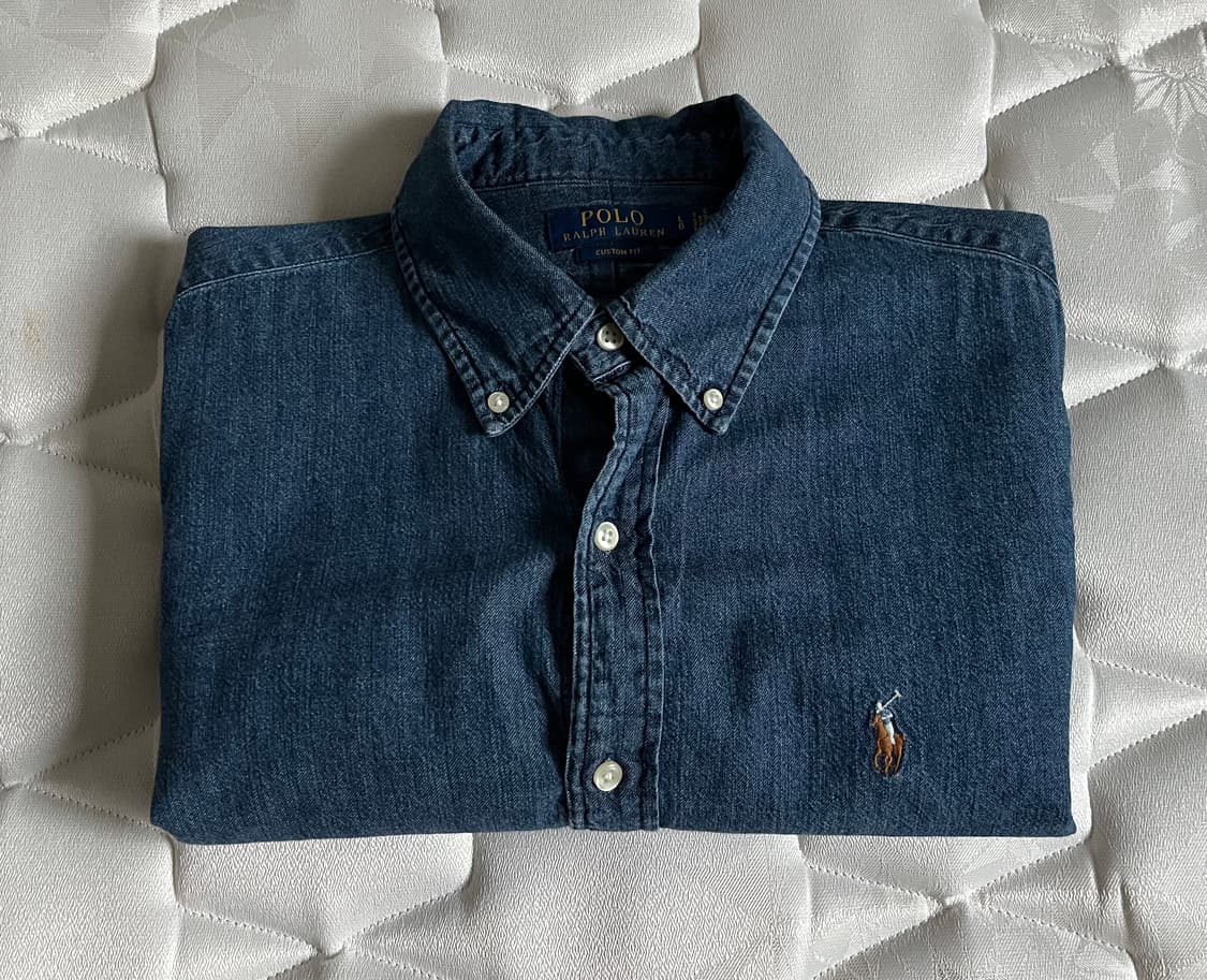 Polo custom fit denim shirts 상품이미지1