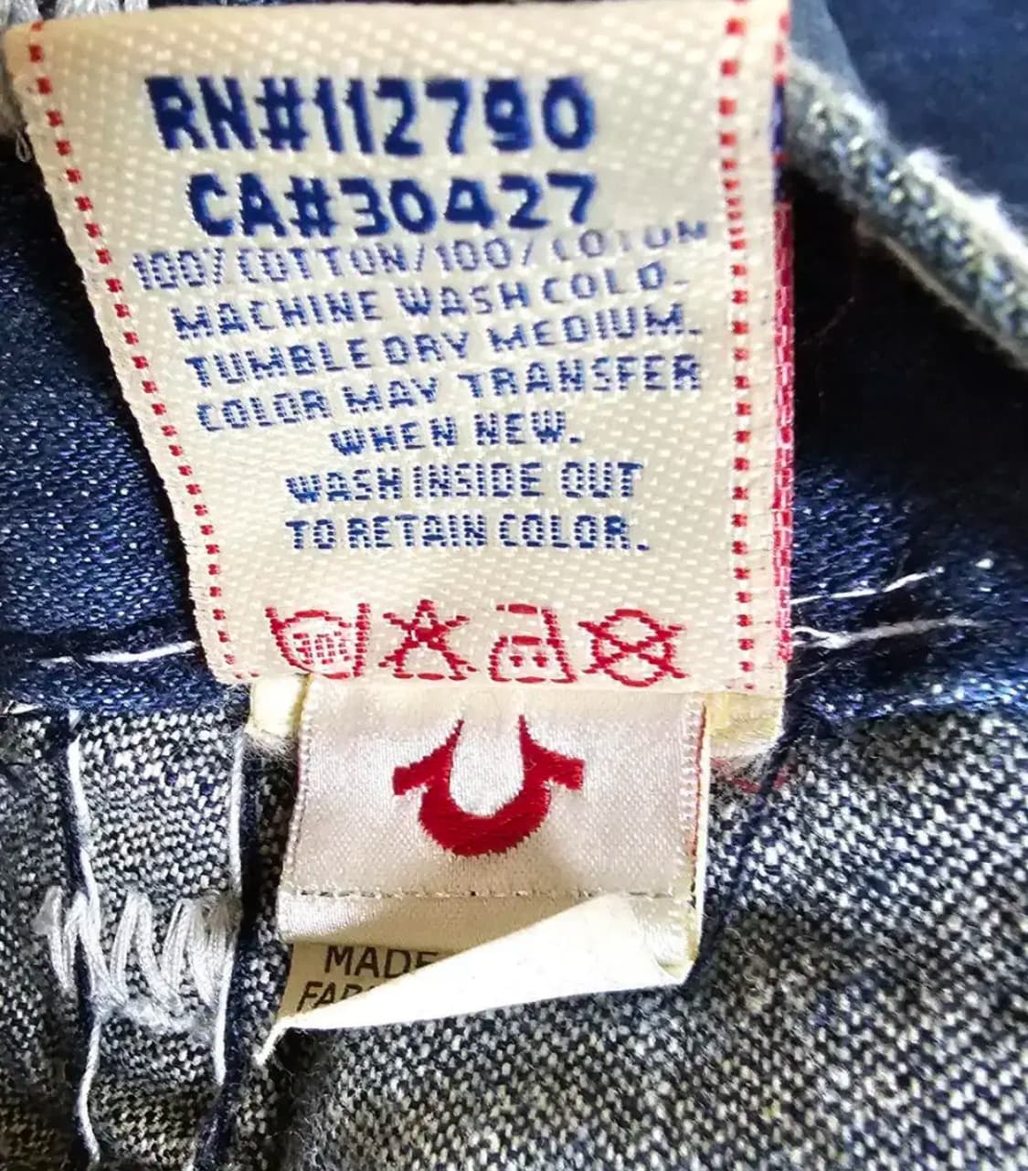 트루릴리전 부츠컷 진청 34사이즈 상품이미지5