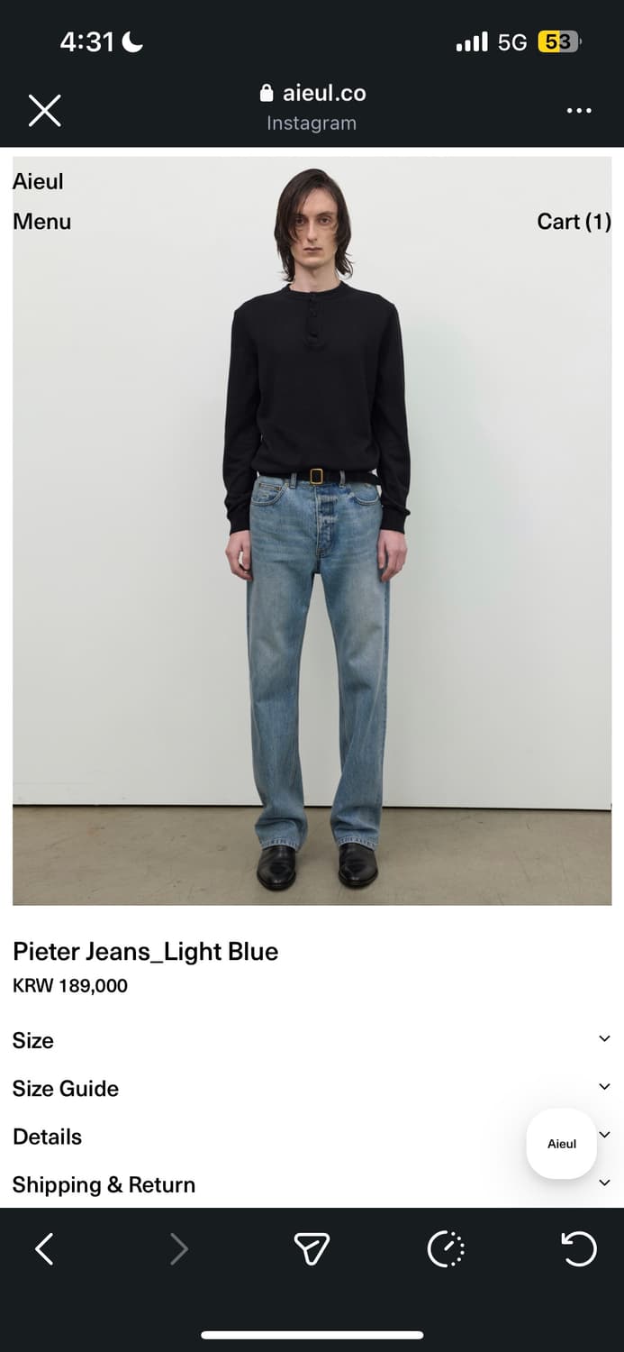 Aieul 아이엘 피터데님 30 상품이미지1