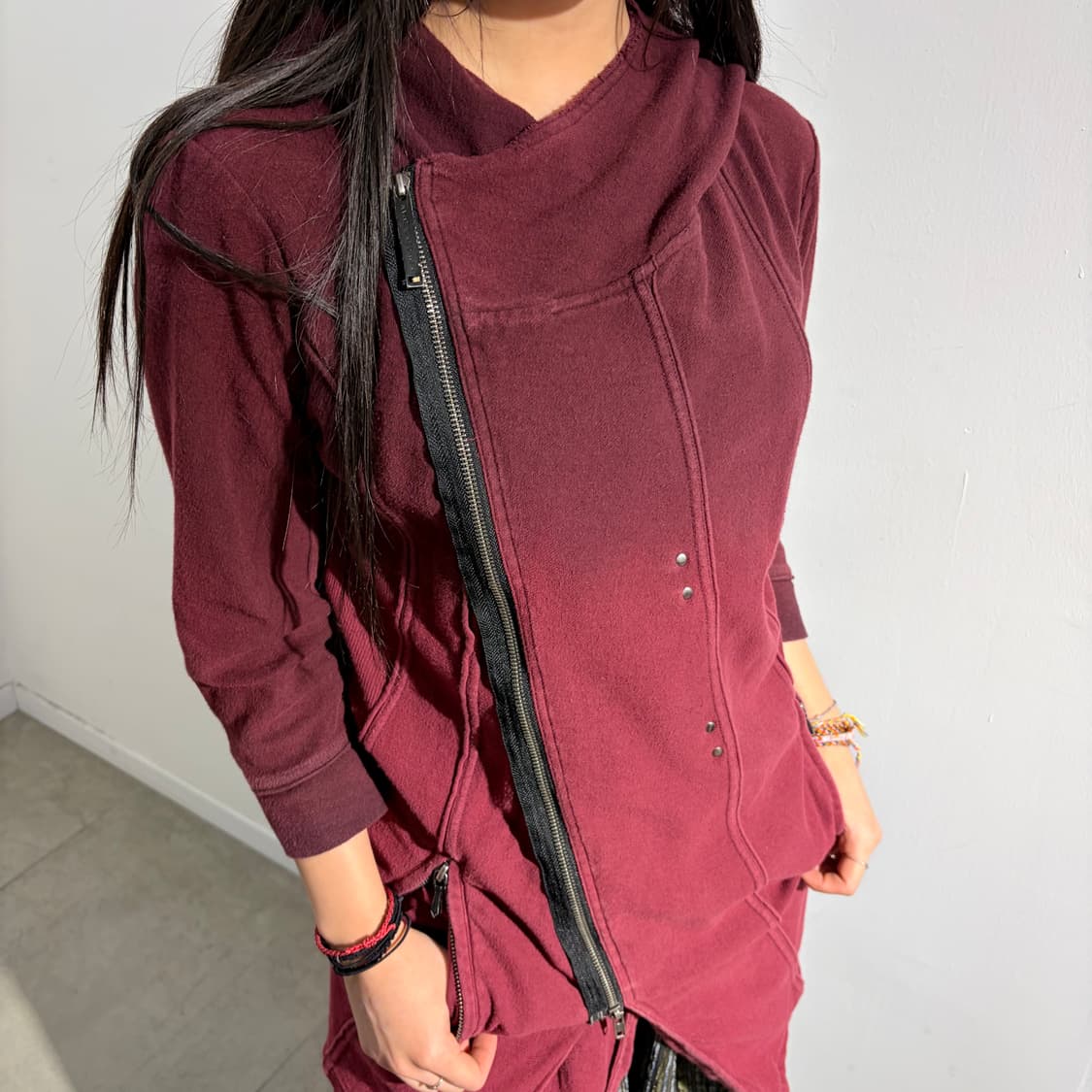 Johnny Wolf 언발란스 고딕 롱 후드 자켓 상품이미지3